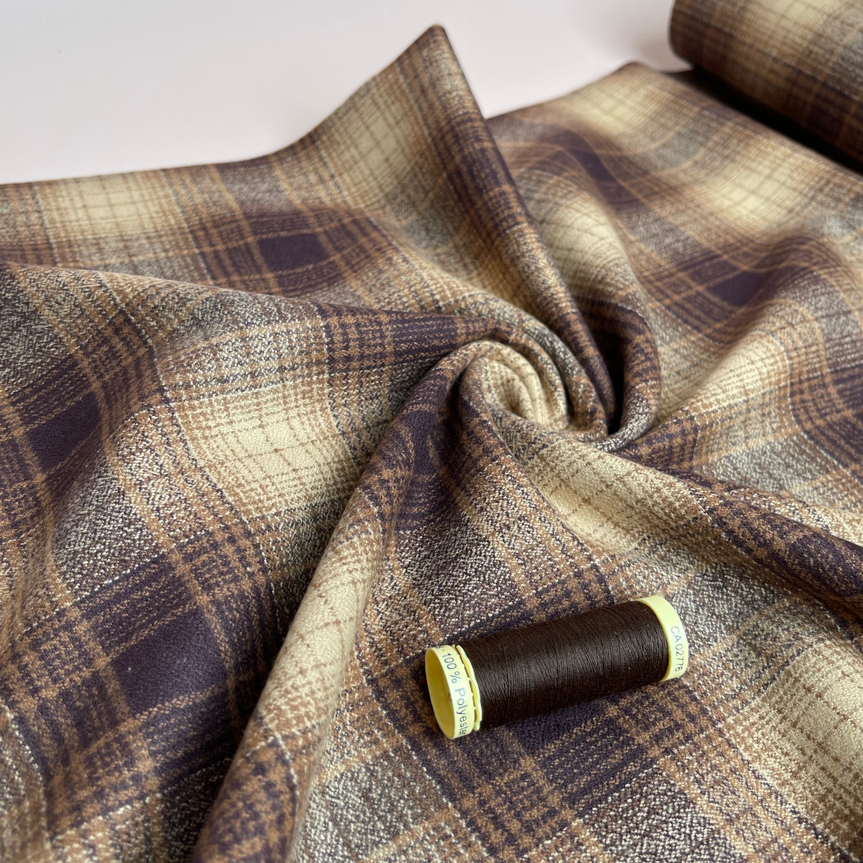 REMNANT 0.93 Metre - Espresso Mammoth Cotton Flannel
