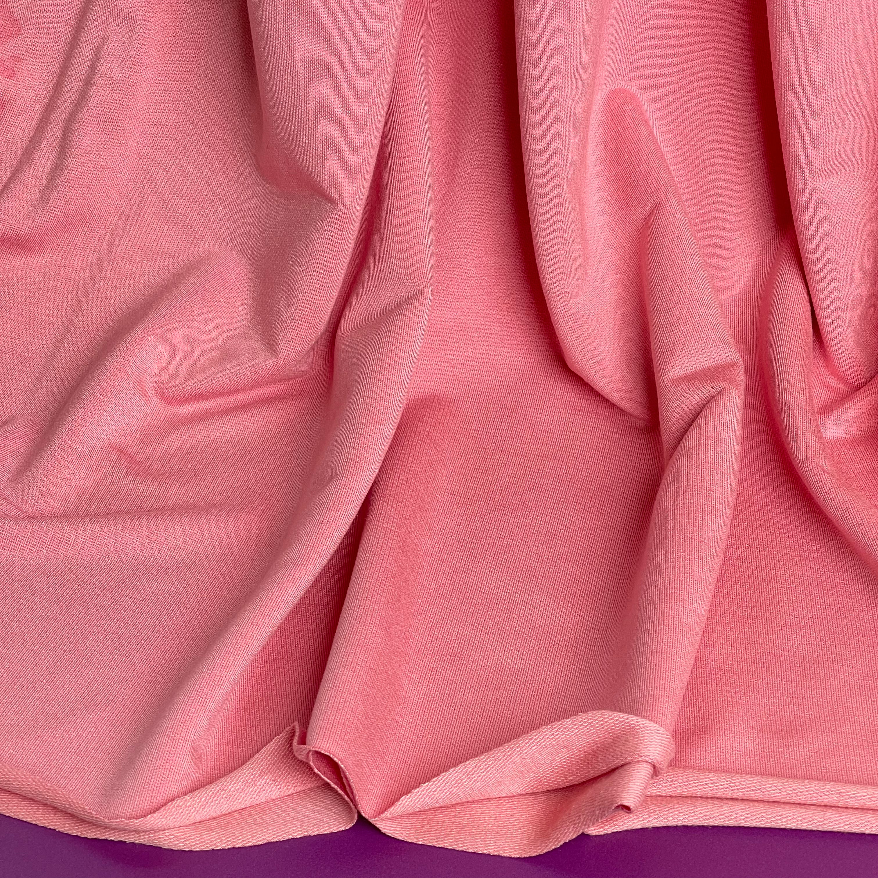 REMNANT 0.75 metre - Splendour Modal French Terry in Coral Pink