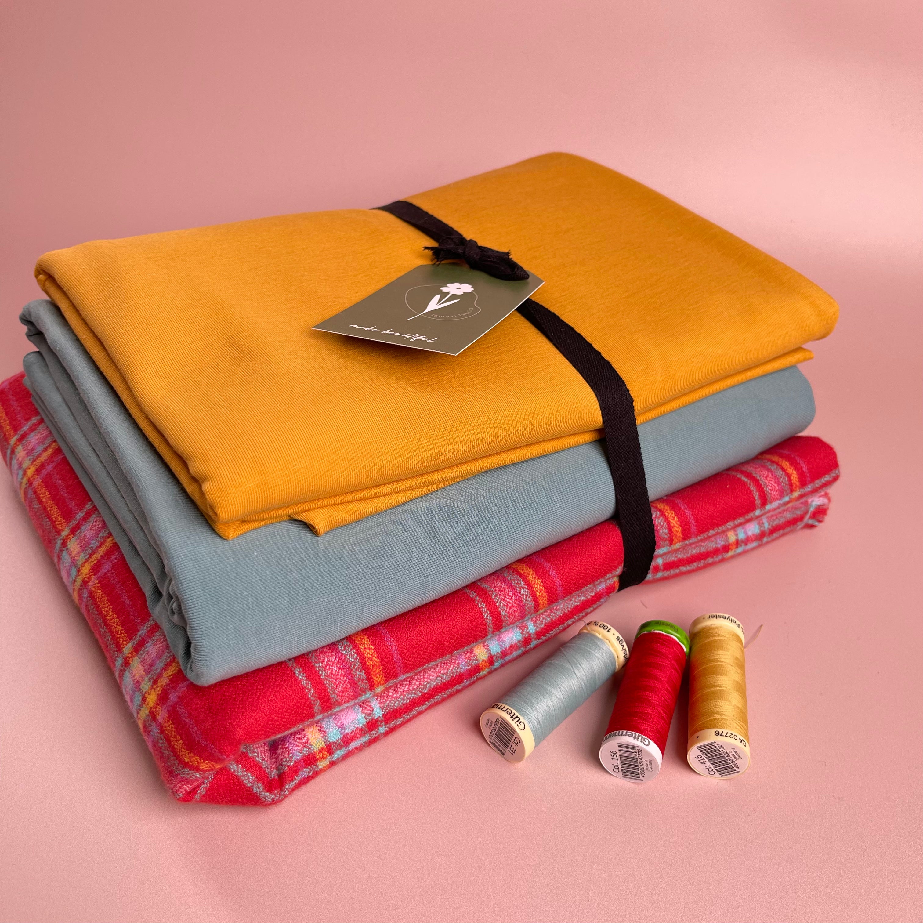 Limited Edition - Luxury Eco Pyjama Kit with Strawberry Red Cotton Flannel
