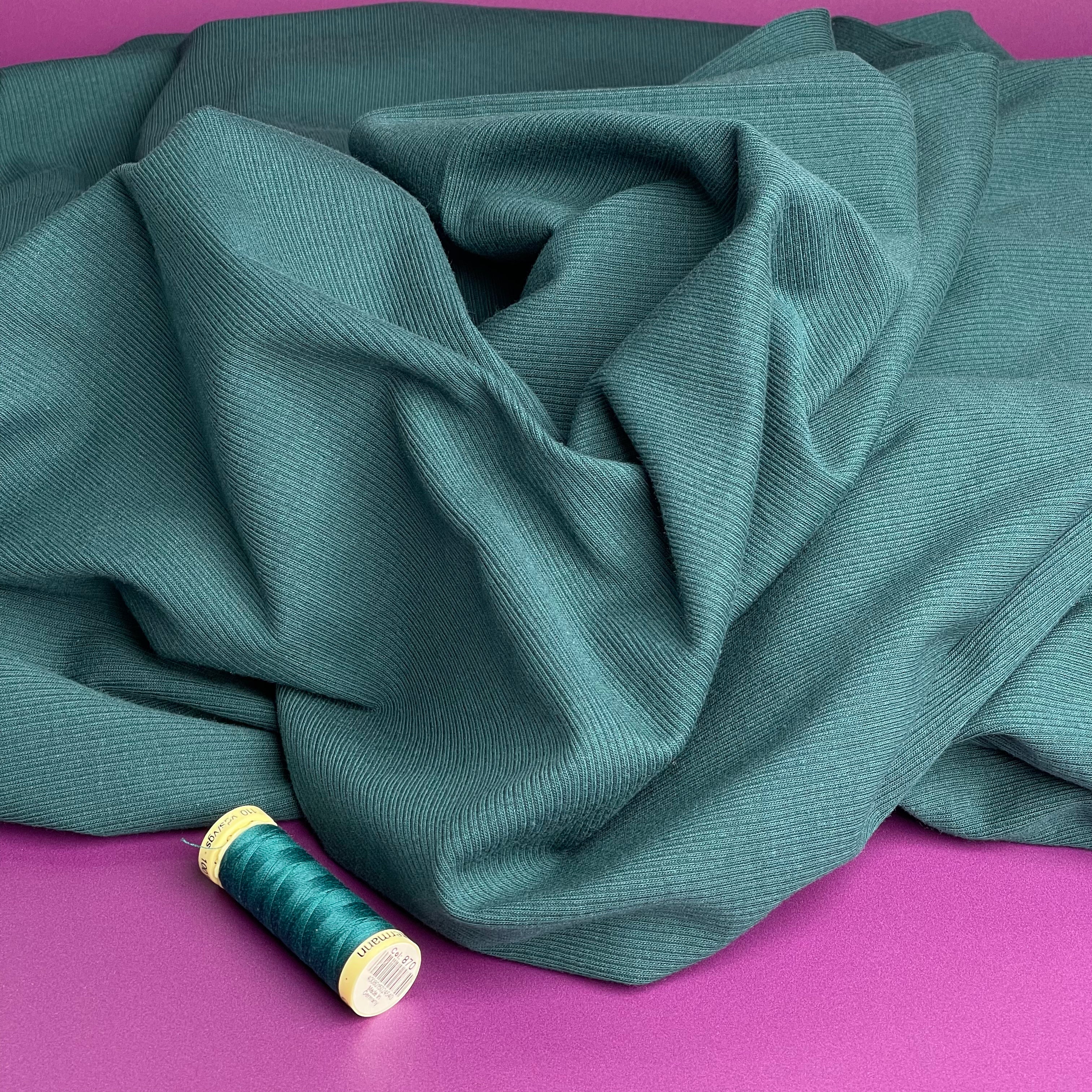 Cosy Cotton Ribbed Jersey - Dark Sea