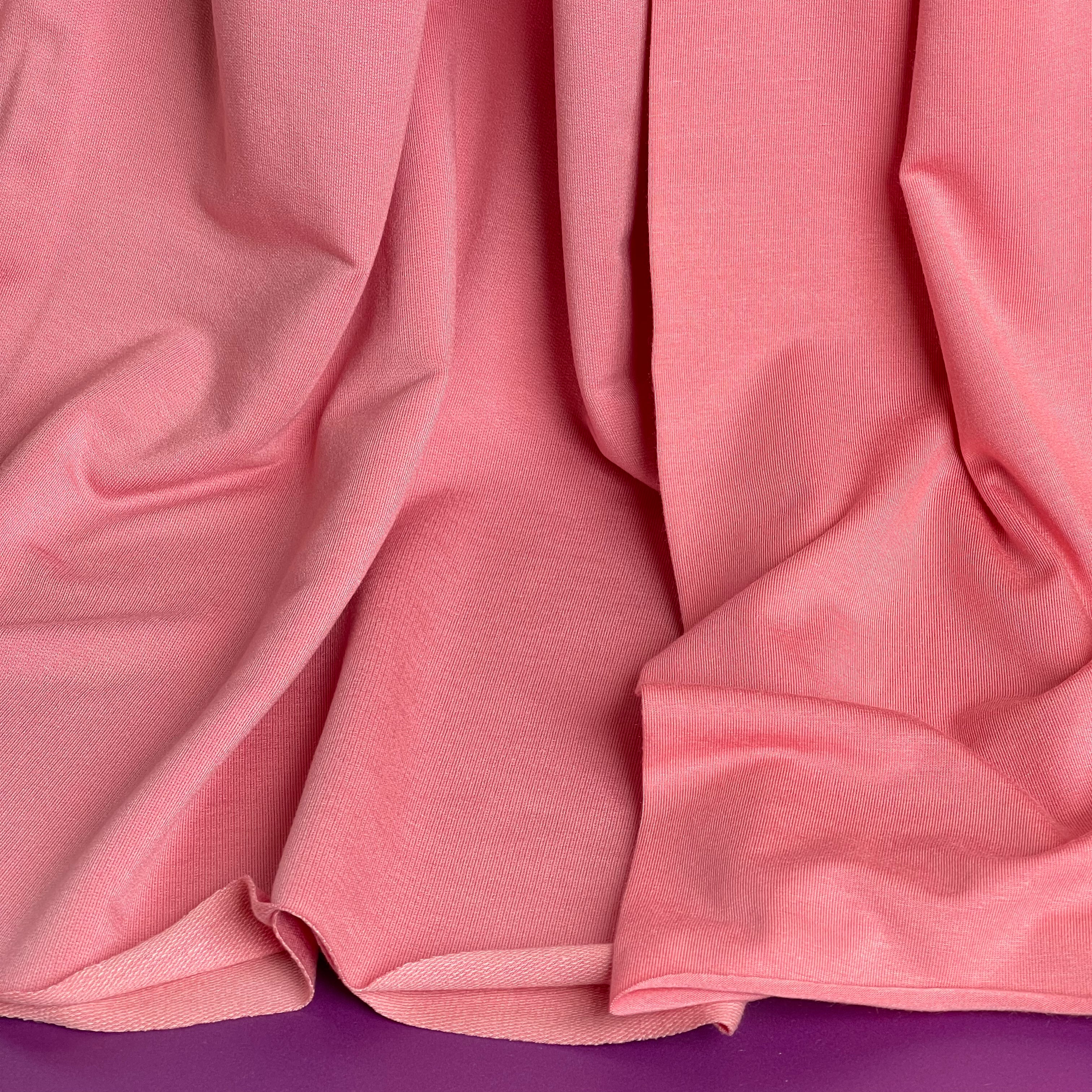 REMNANT 0.75 metre - Splendour Modal French Terry in Coral Pink