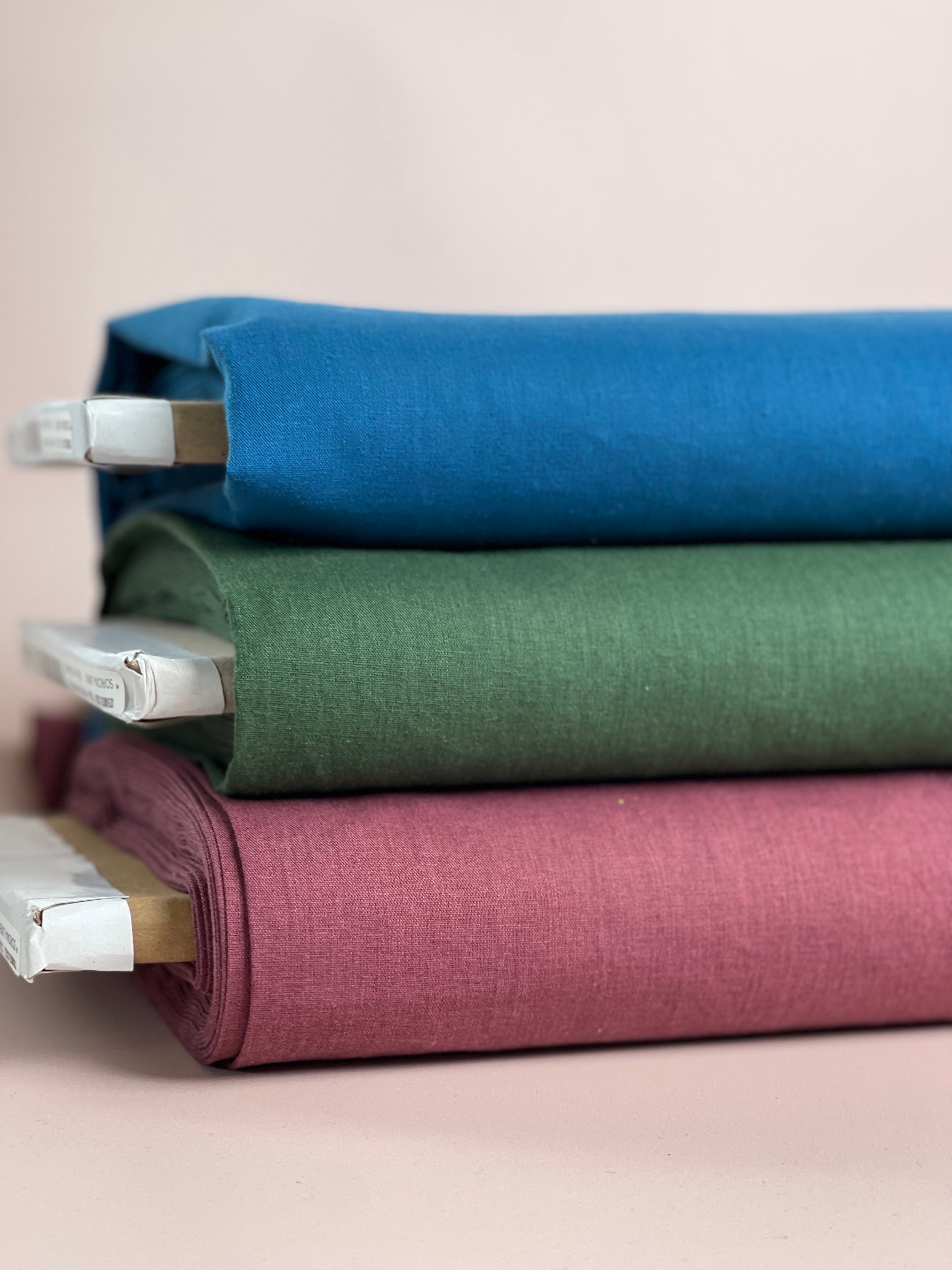 Sorona Linen in Mountain Green - New Eco Linen Blend Fabric