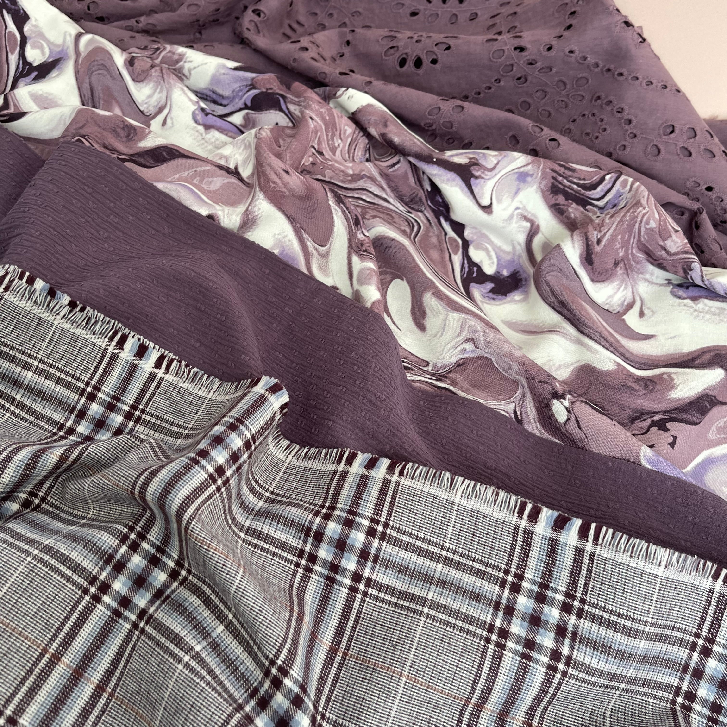 Highland Mauve Yarn Dyed Cotton Flannel