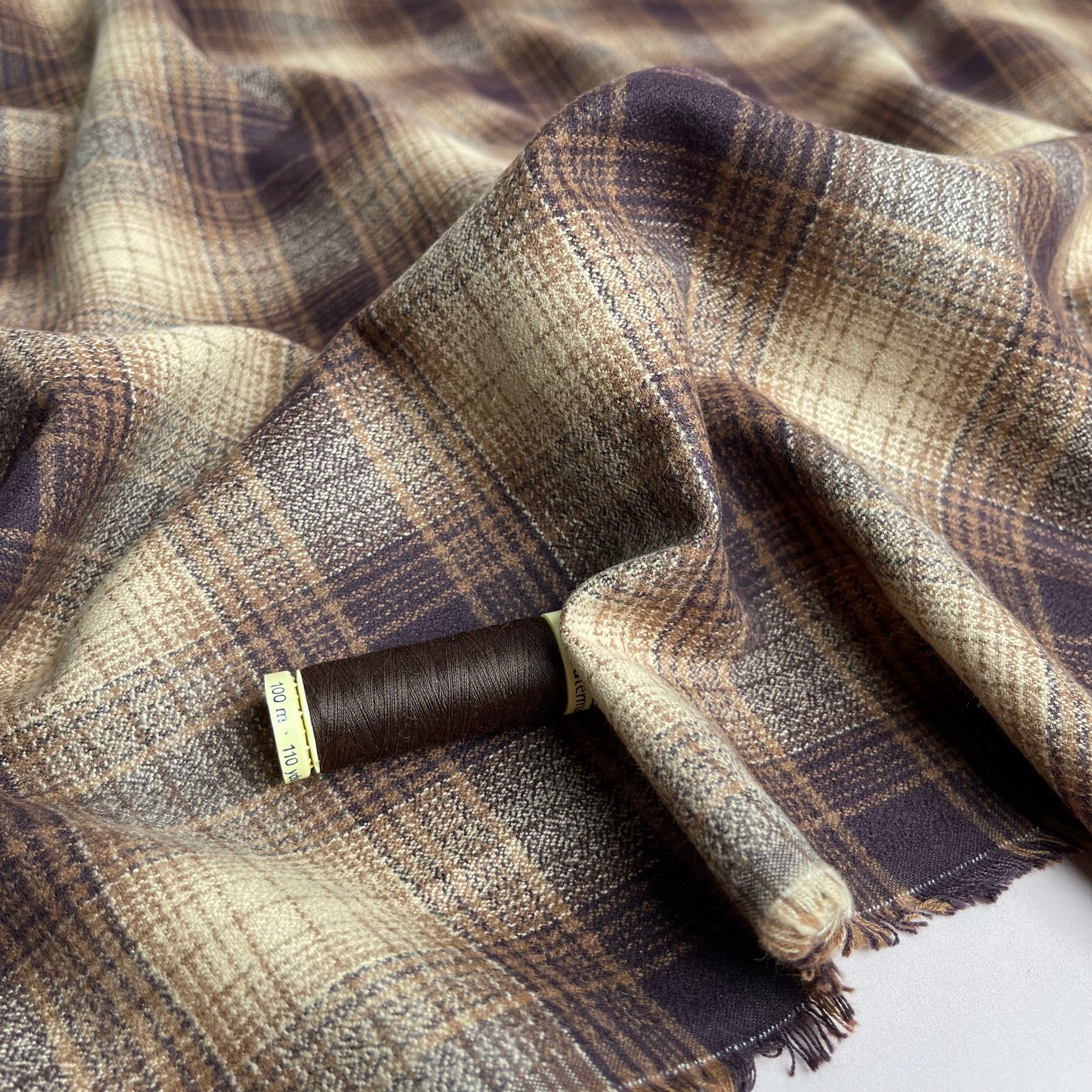 REMNANT 0.93 Metre - Espresso Mammoth Cotton Flannel