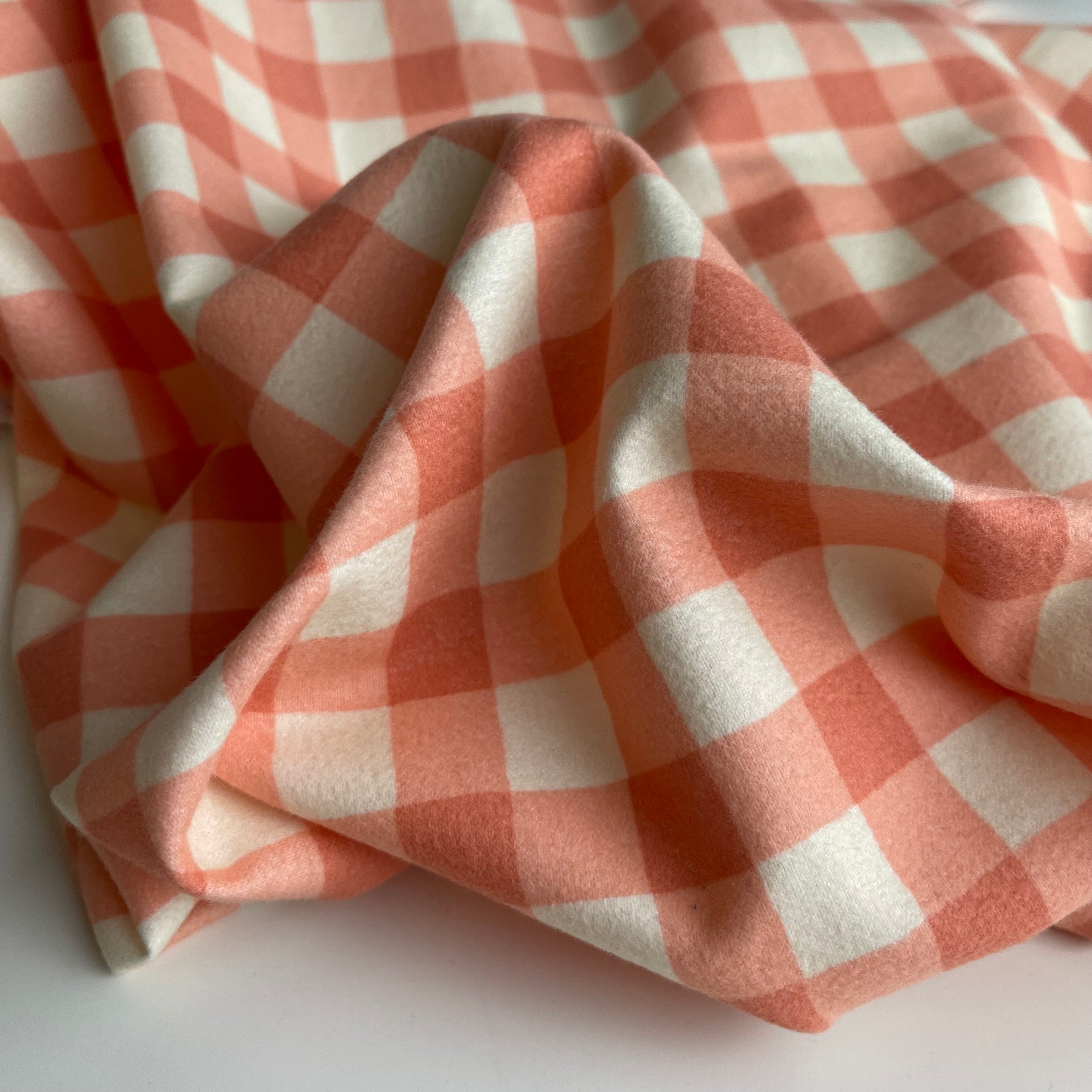 REMNANT 2.63 metres - Art Gallery Fabrics - Plaid Of My Dreams Blush Brushed Cotton Flannel