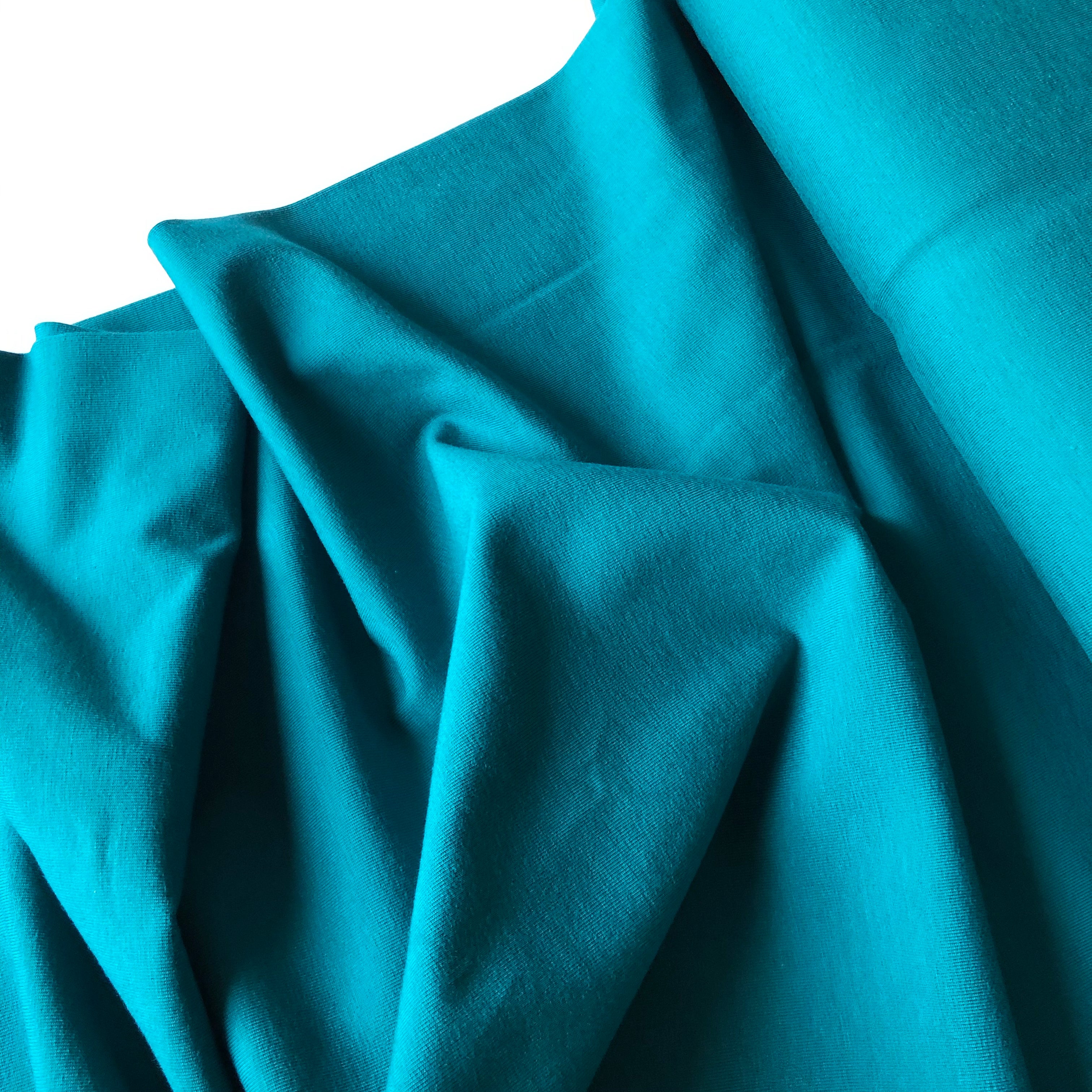 Essential Chic Teal Cotton Jersey Fabric