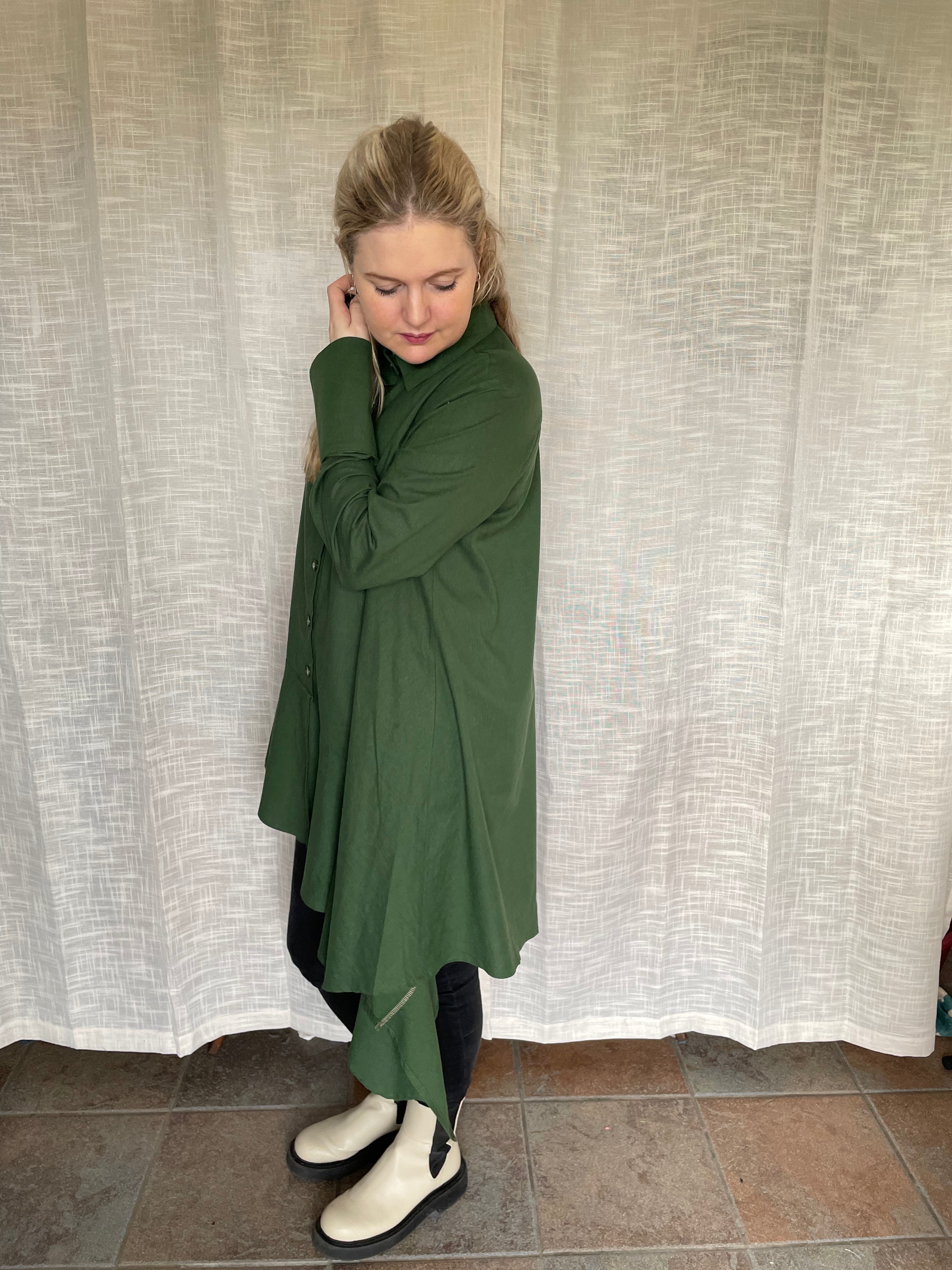 Sorona Linen in Mountain Green - New Eco Linen Blend Fabric