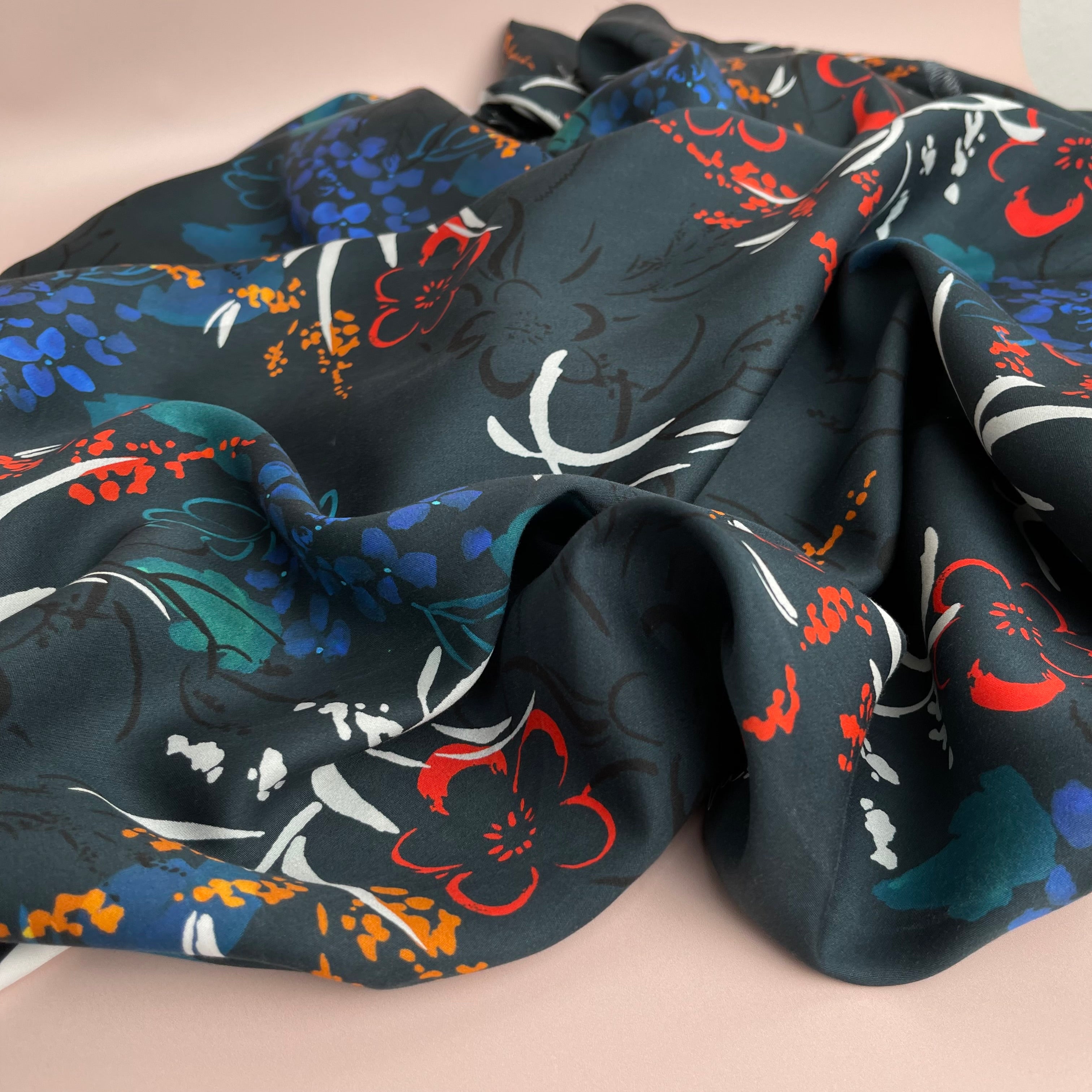 Garden of Dreams - Midnight Blooms Sateen with TENCEL™ Lyocell Fibres