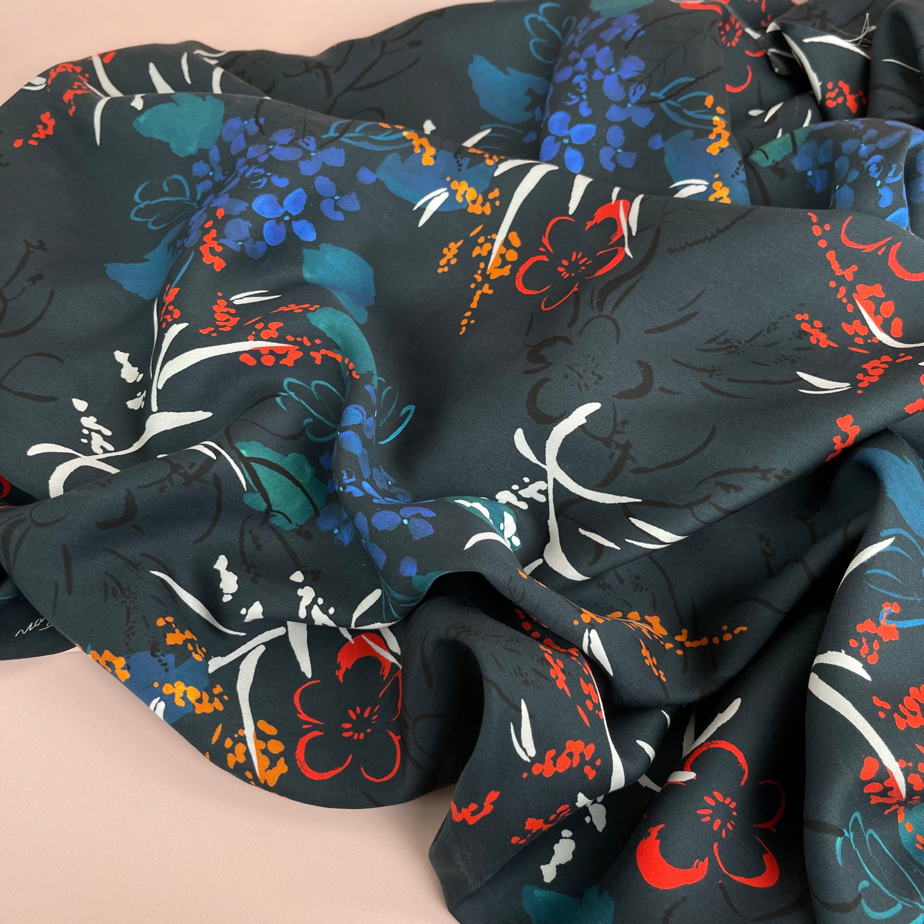 Garden of Dreams - Midnight Blooms Sateen with TENCEL™ Lyocell Fibres