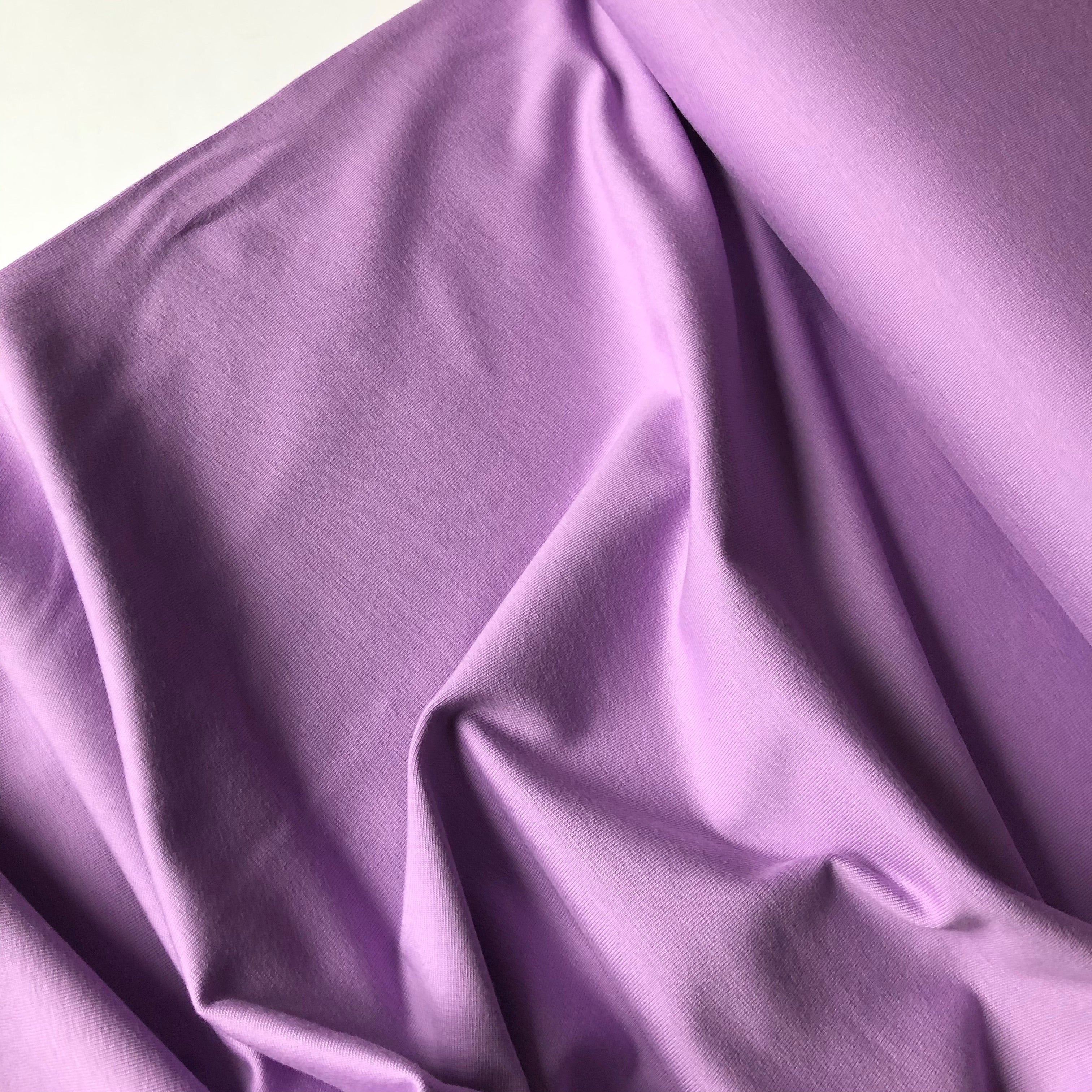 Essential Chic Lilac Plain Cotton Jersey Fabric
