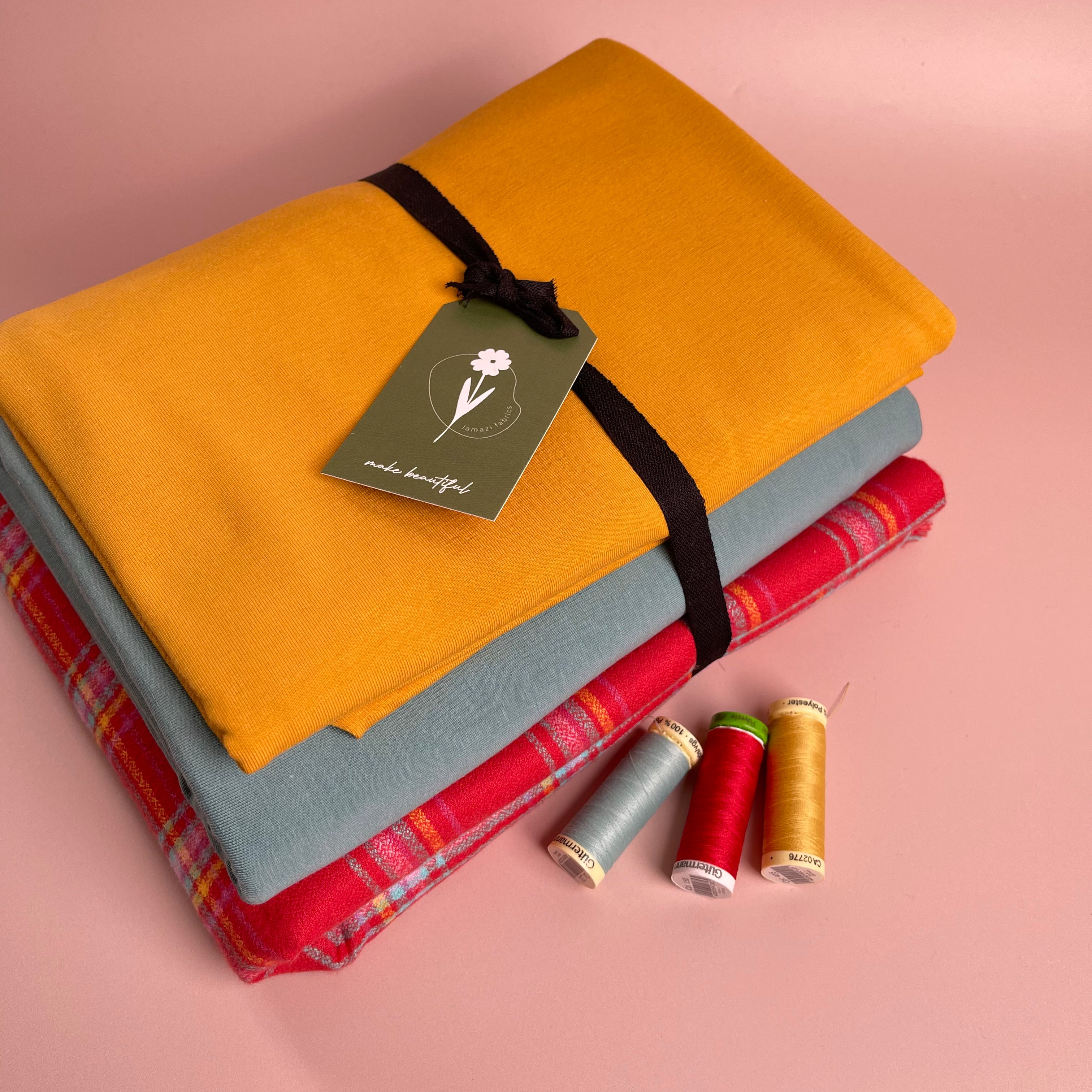 Limited Edition - Luxury Eco Pyjama Kit with Strawberry Red Cotton Flannel