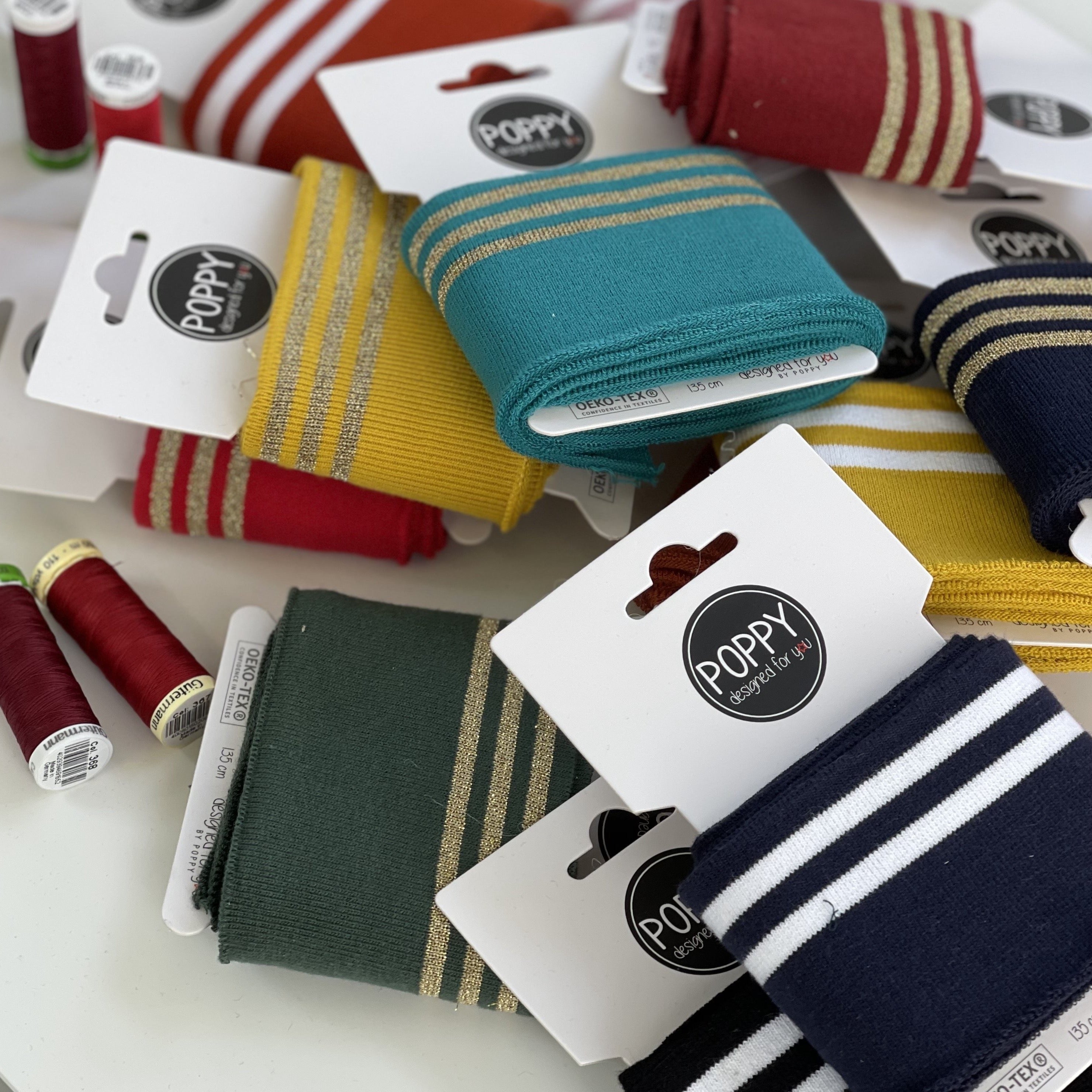 Ribbing Cuffing Pack with White Stripes
