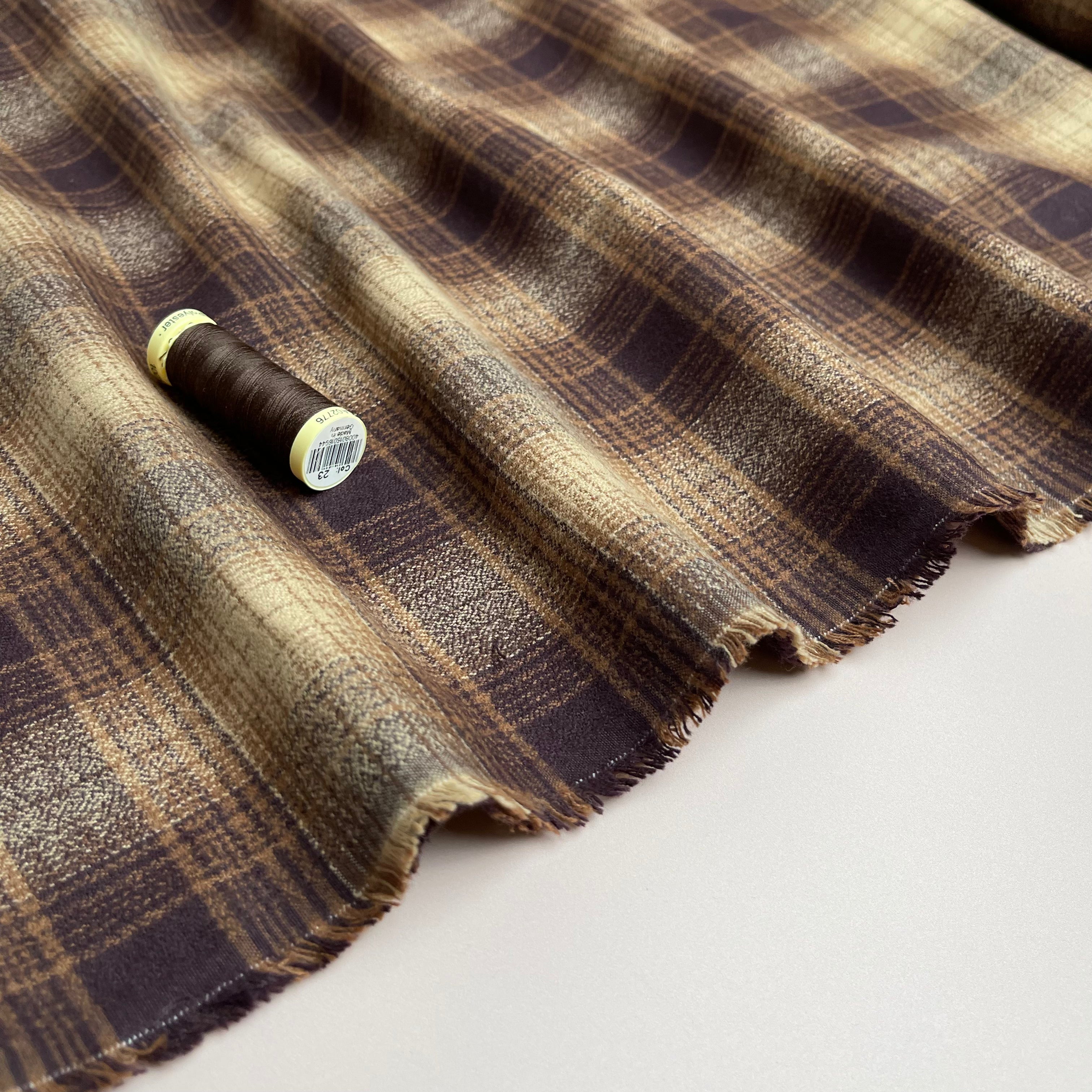 REMNANT 0.93 Metre - Espresso Mammoth Cotton Flannel