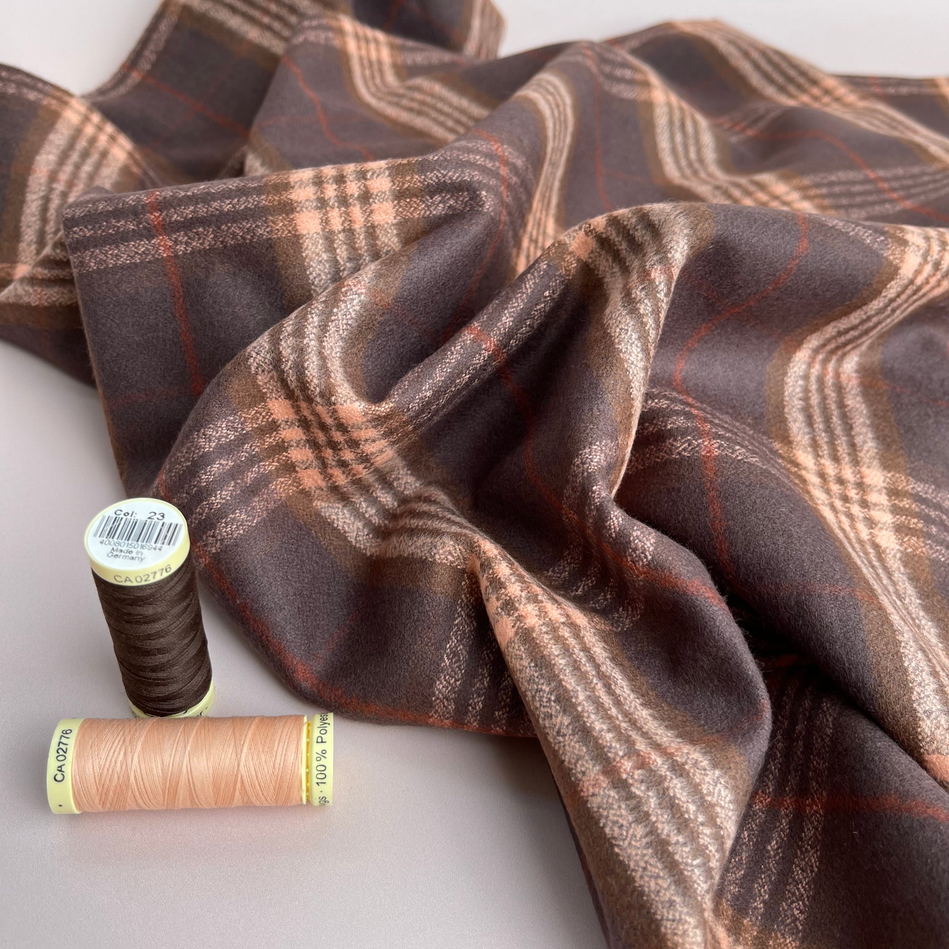 REMNANT 0.51 Metre - Cocoa Mammoth Organic Cotton Flannel