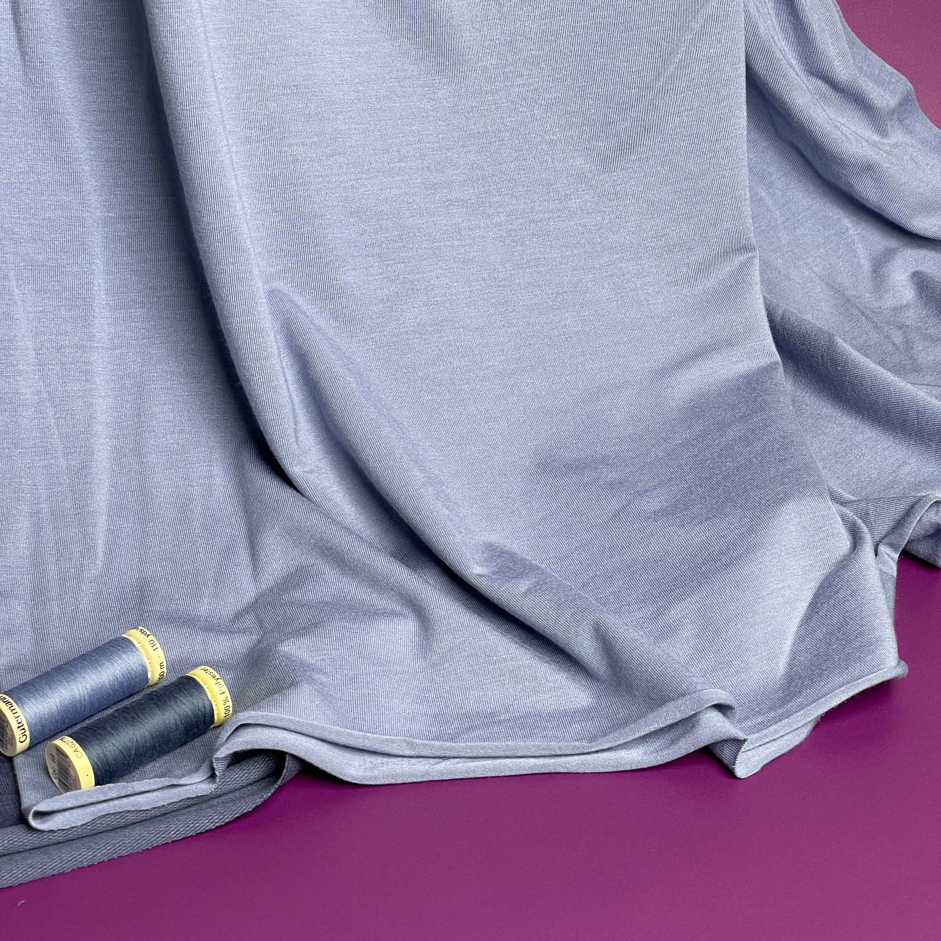 Bliss Light Blue Jersey Fabric with TENCEL™ Modal Fibres