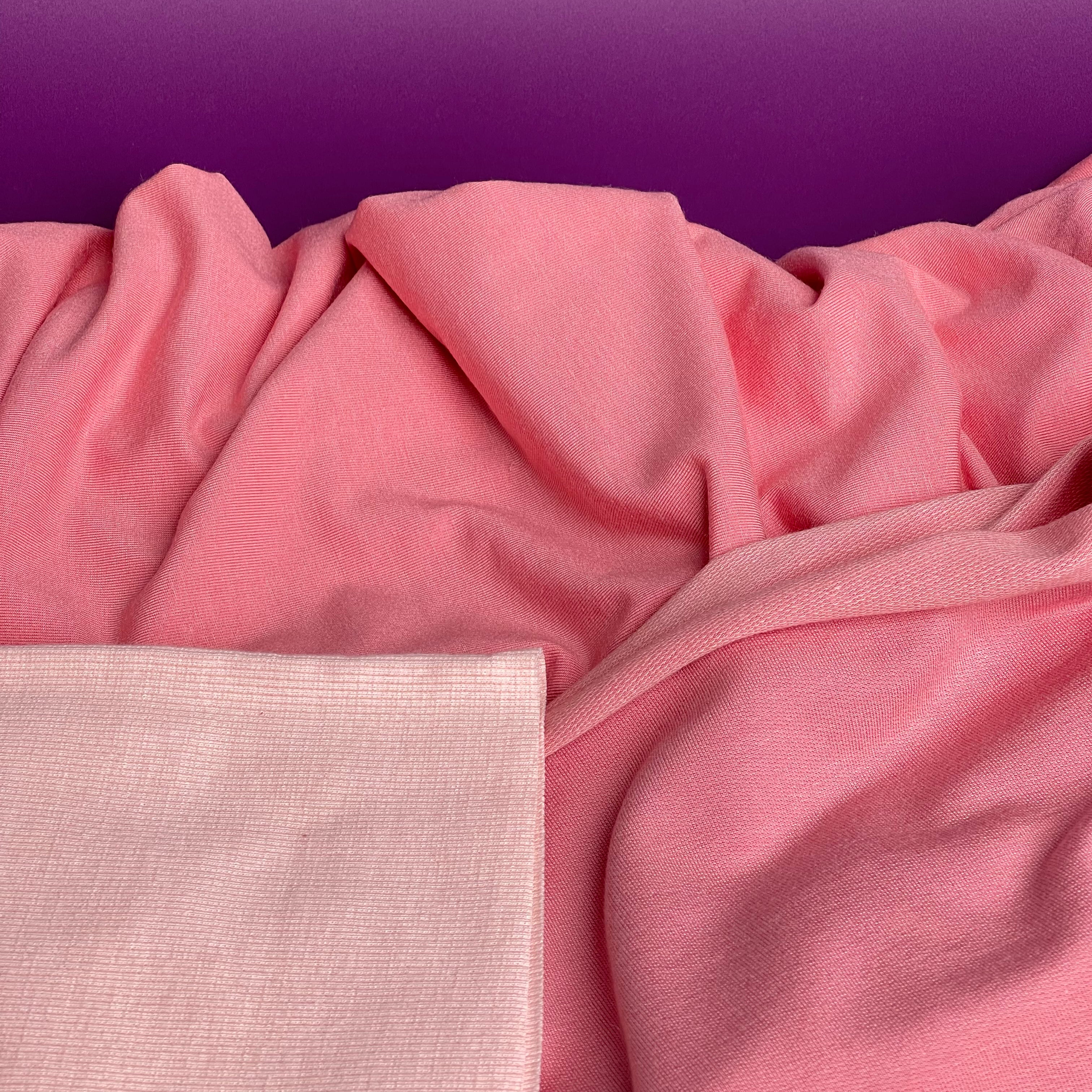 REMNANT 0.75 metre - Splendour Modal French Terry in Coral Pink
