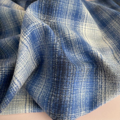 REMNANT 0.89 Metre - Blue Mammoth Cotton Flannel
