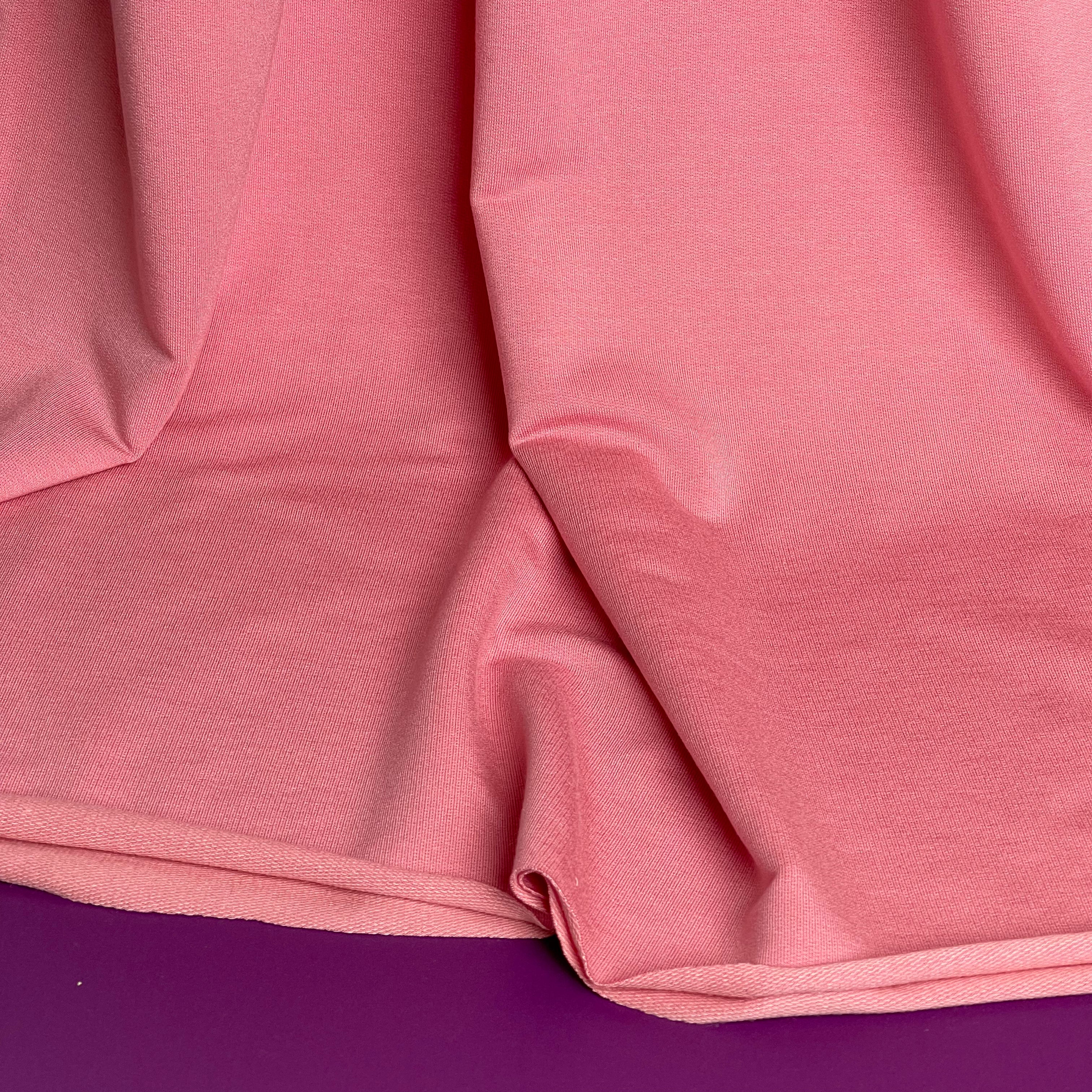 REMNANT 0.75 metre - Splendour Modal French Terry in Coral Pink