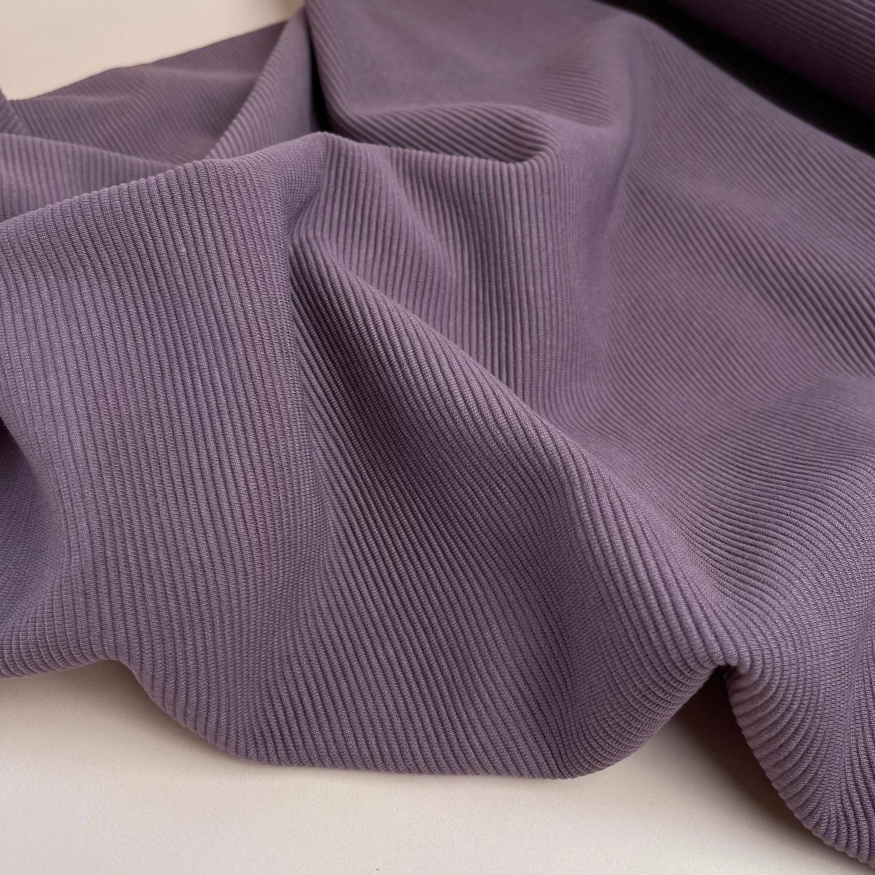Ottoman Cotton Ribbed Knit in Mauve
