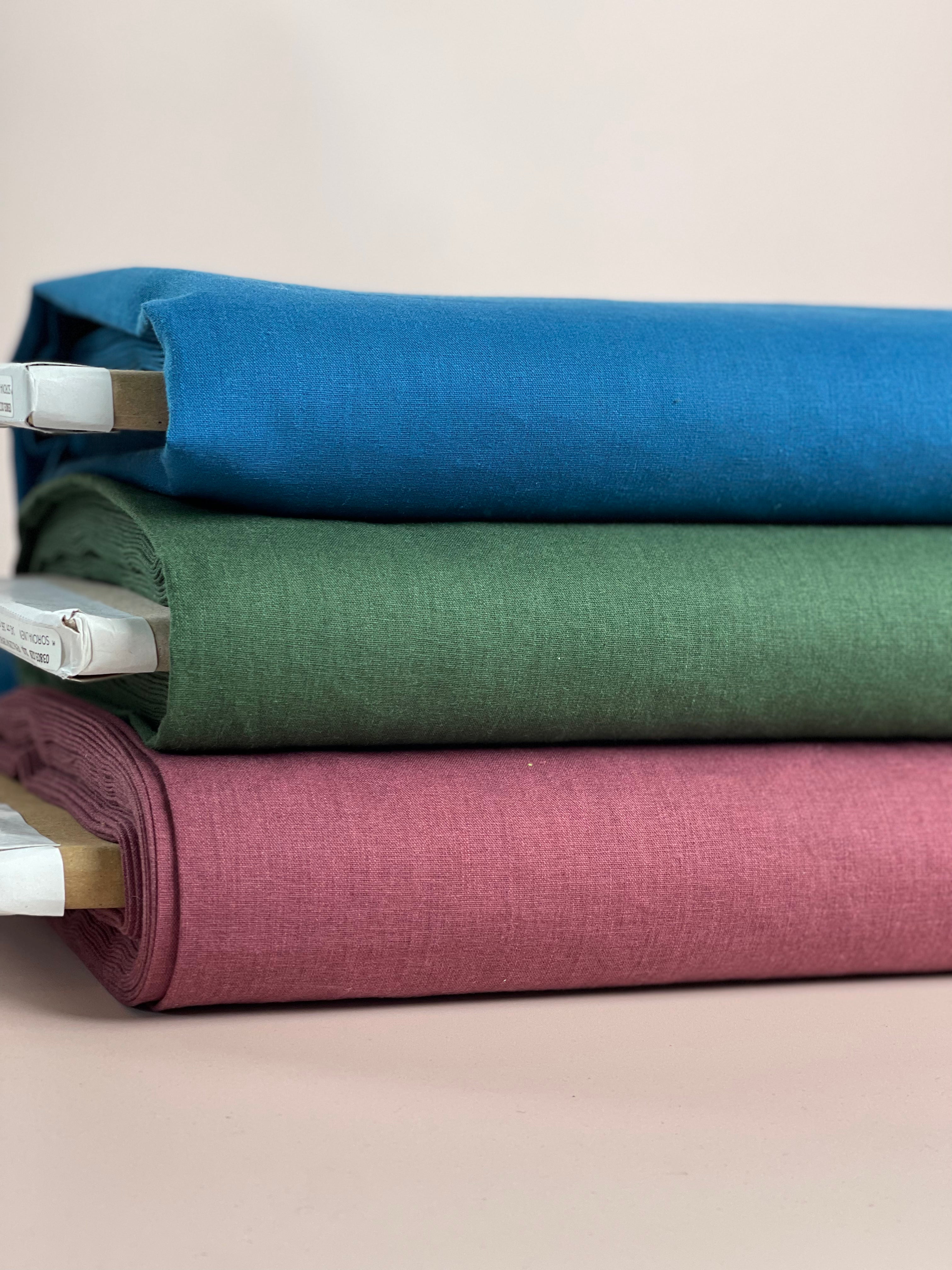 Sorona Linen in Windsor Wine - New Eco Linen Blend Fabric