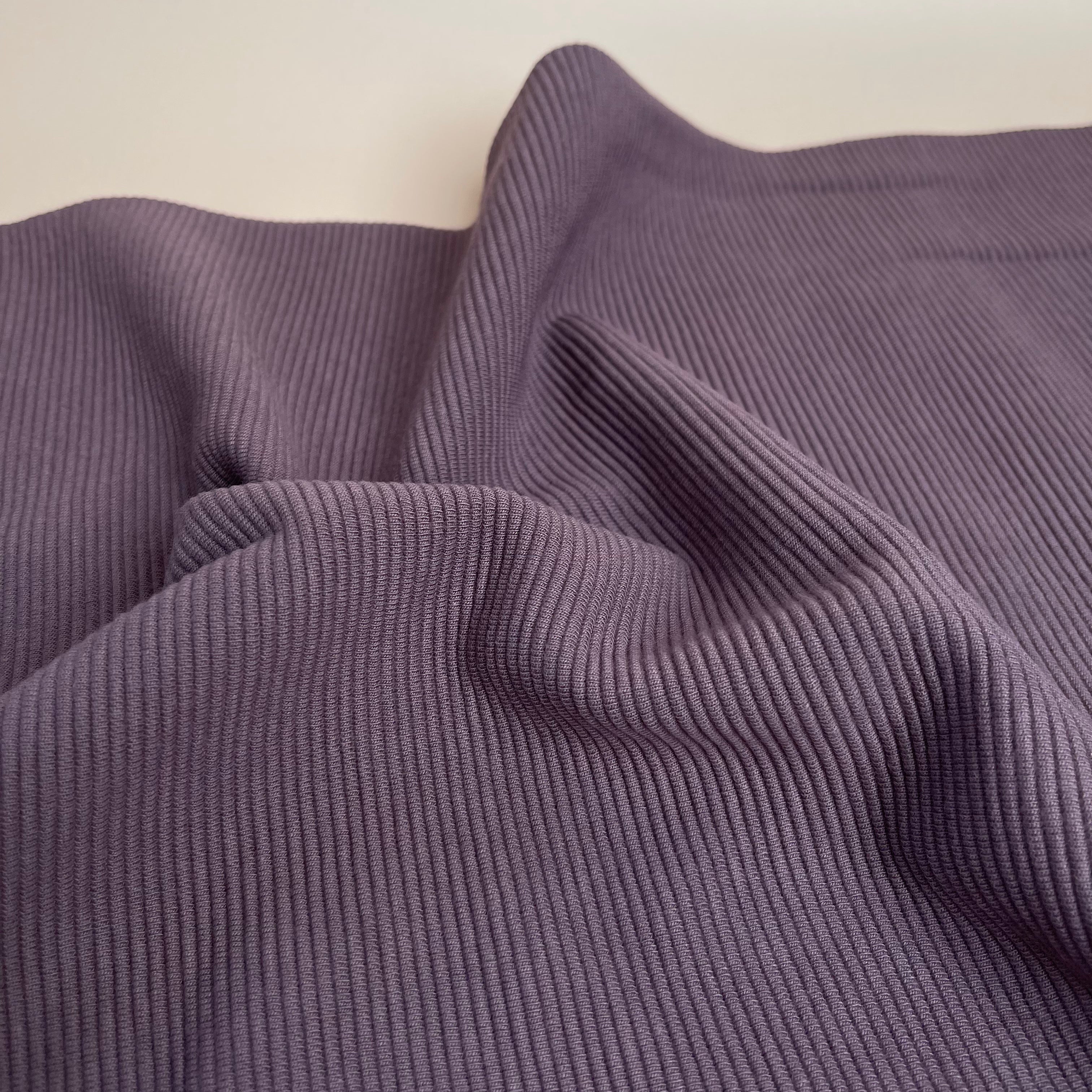 Ottoman Cotton Ribbed Knit in Mauve
