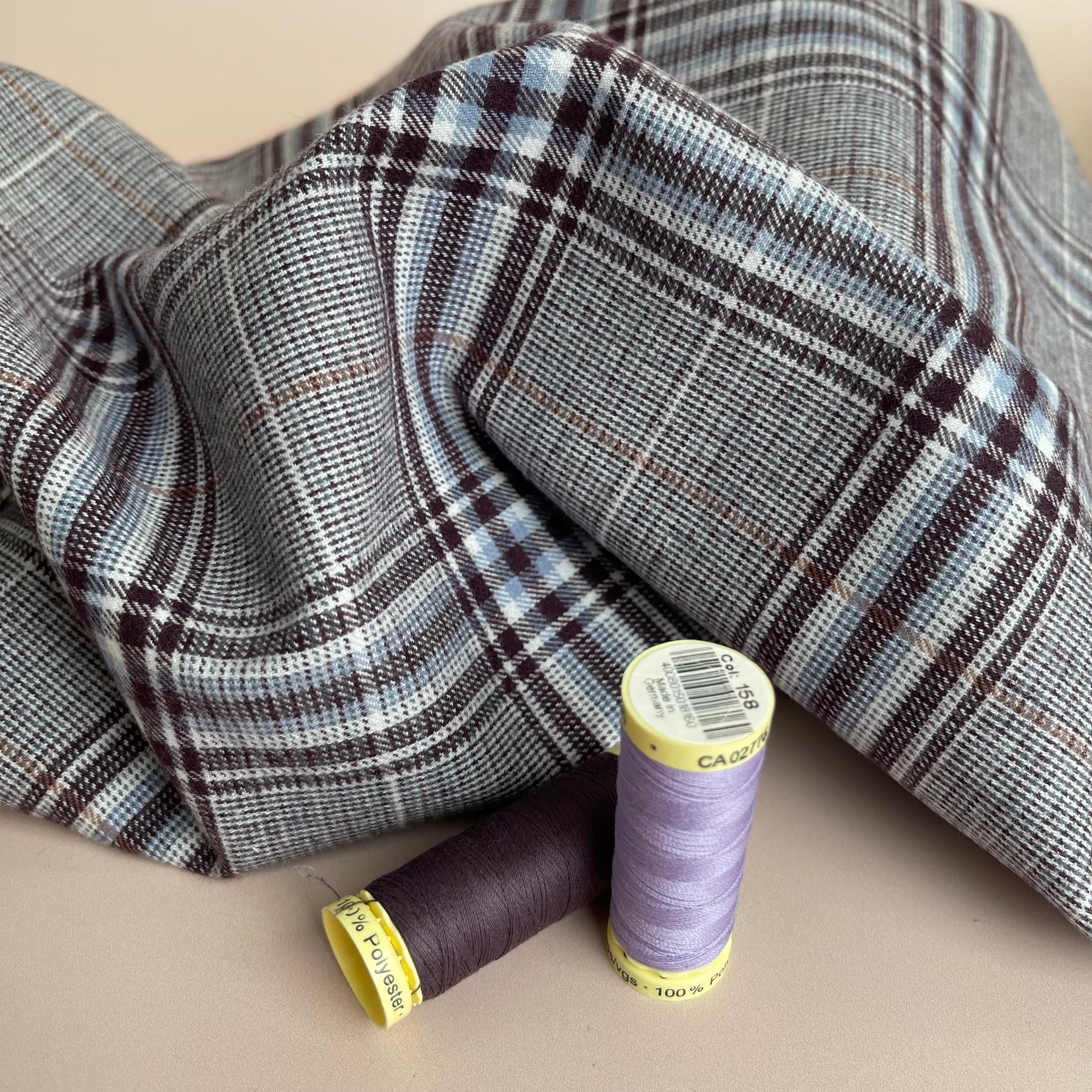Highland Mauve Yarn Dyed Cotton Flannel