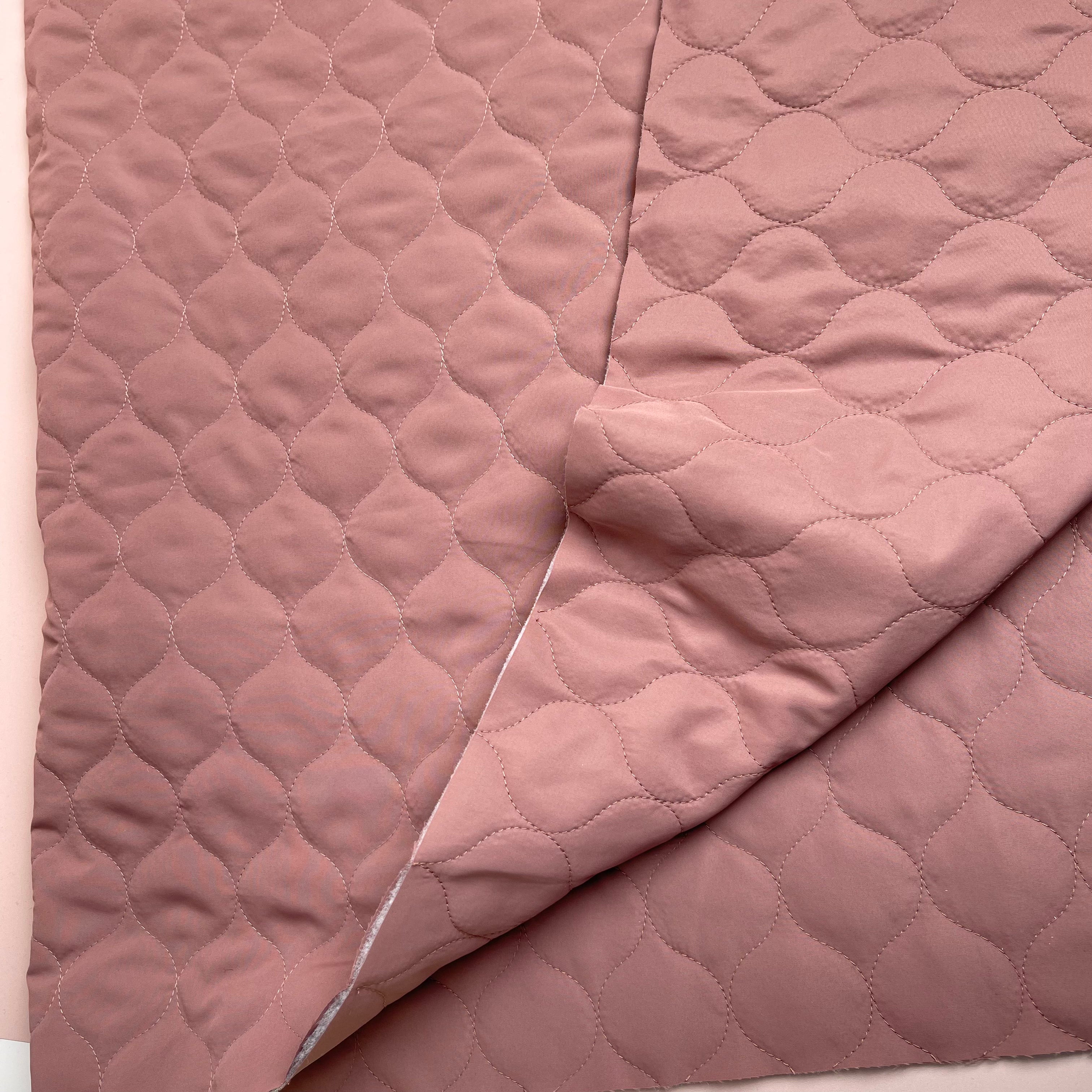 Cosy Quilted Coating Fabric in Old Rose