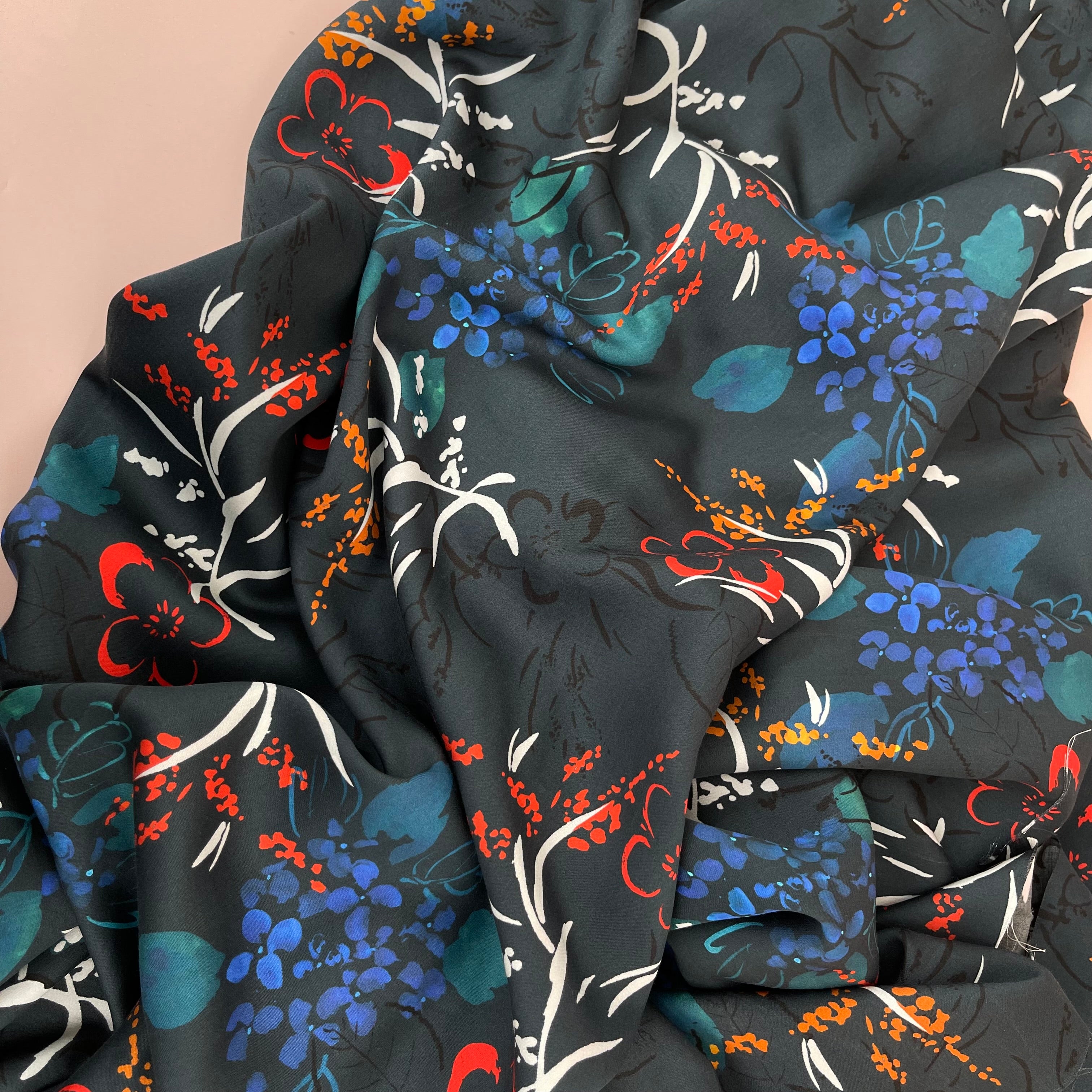 Garden of Dreams - Midnight Blooms Sateen with TENCEL™ Lyocell Fibres