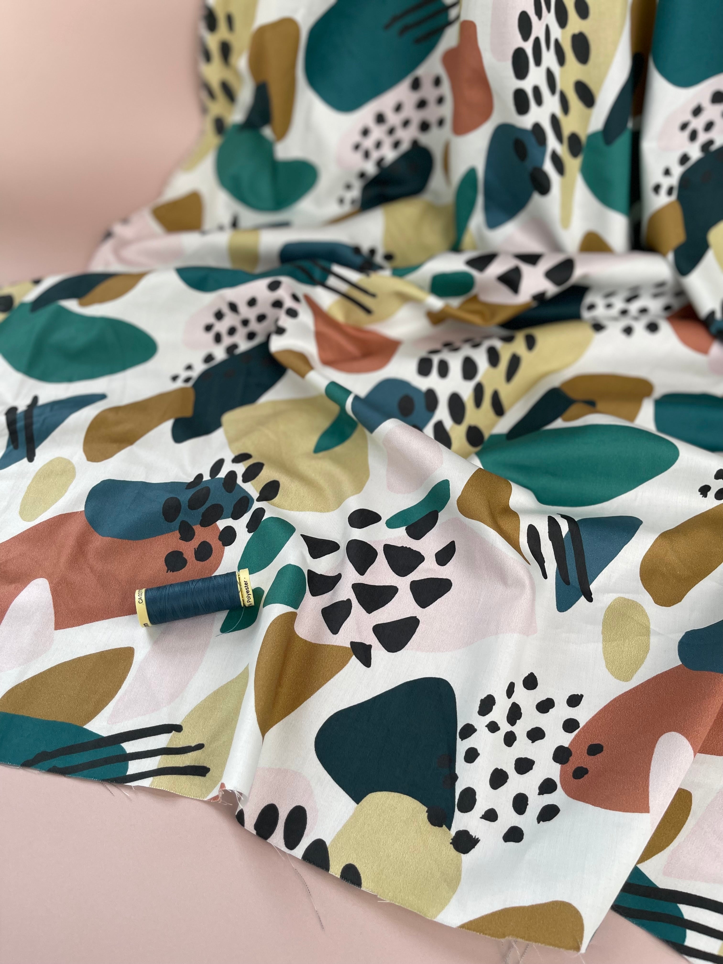 Garden of Dreams - Pebbles GOTS Organic Cotton Sateen