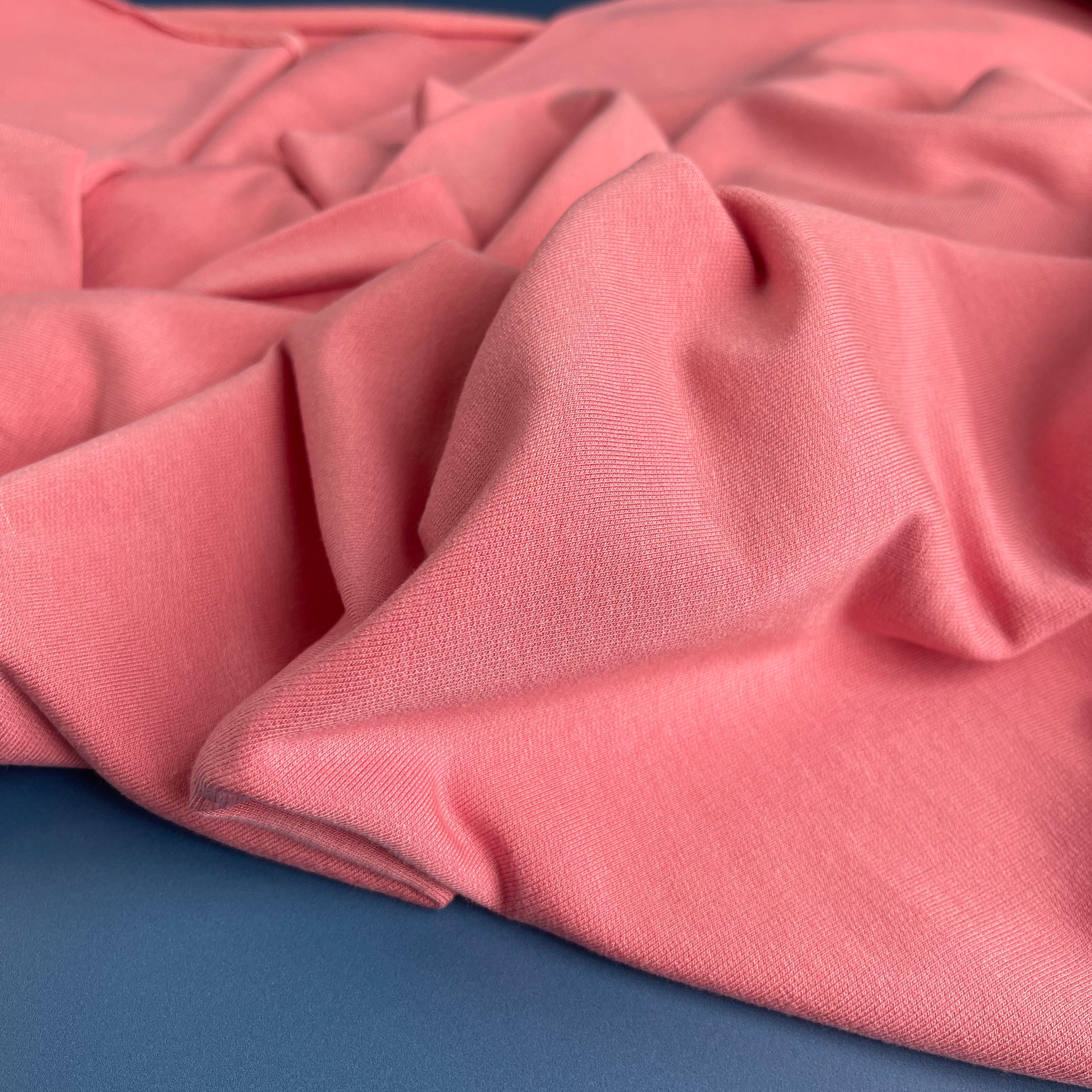 REMNANT 0.75 metre - Splendour Modal French Terry in Coral Pink