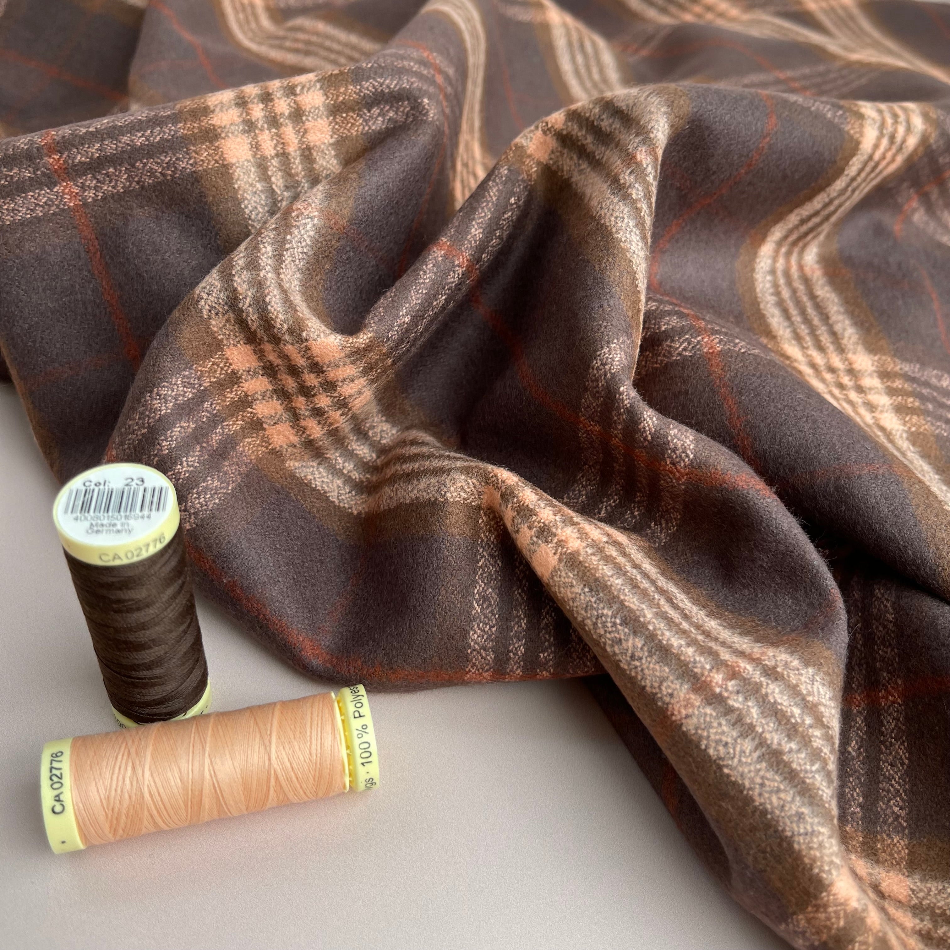 REMNANT 0.51 Metre - Cocoa Mammoth Organic Cotton Flannel