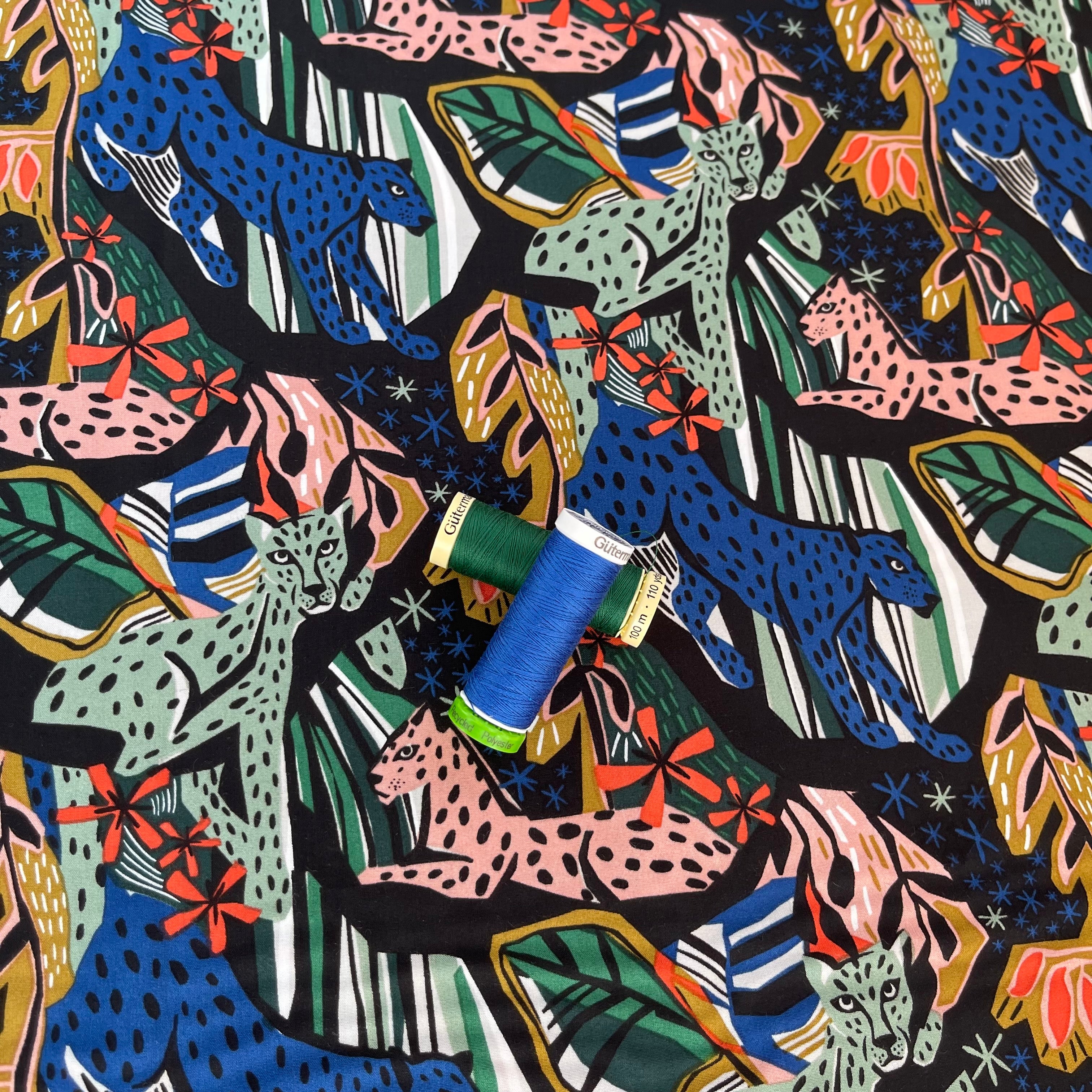 Cloud 9 Fabrics - Jungle Royals Rayon from Mystical Gardens