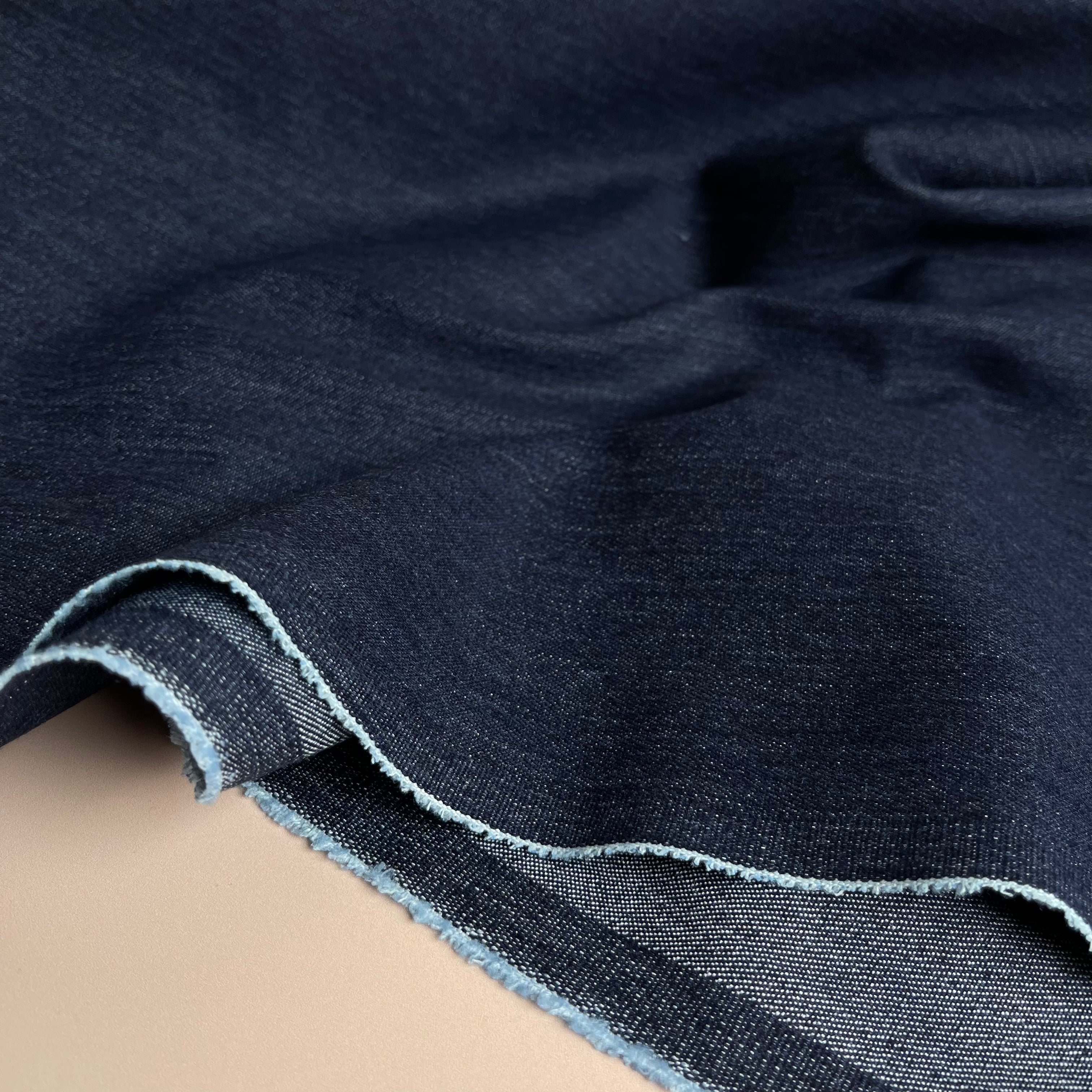 9oz Recycled Cotton Stretch Denim in Indigo