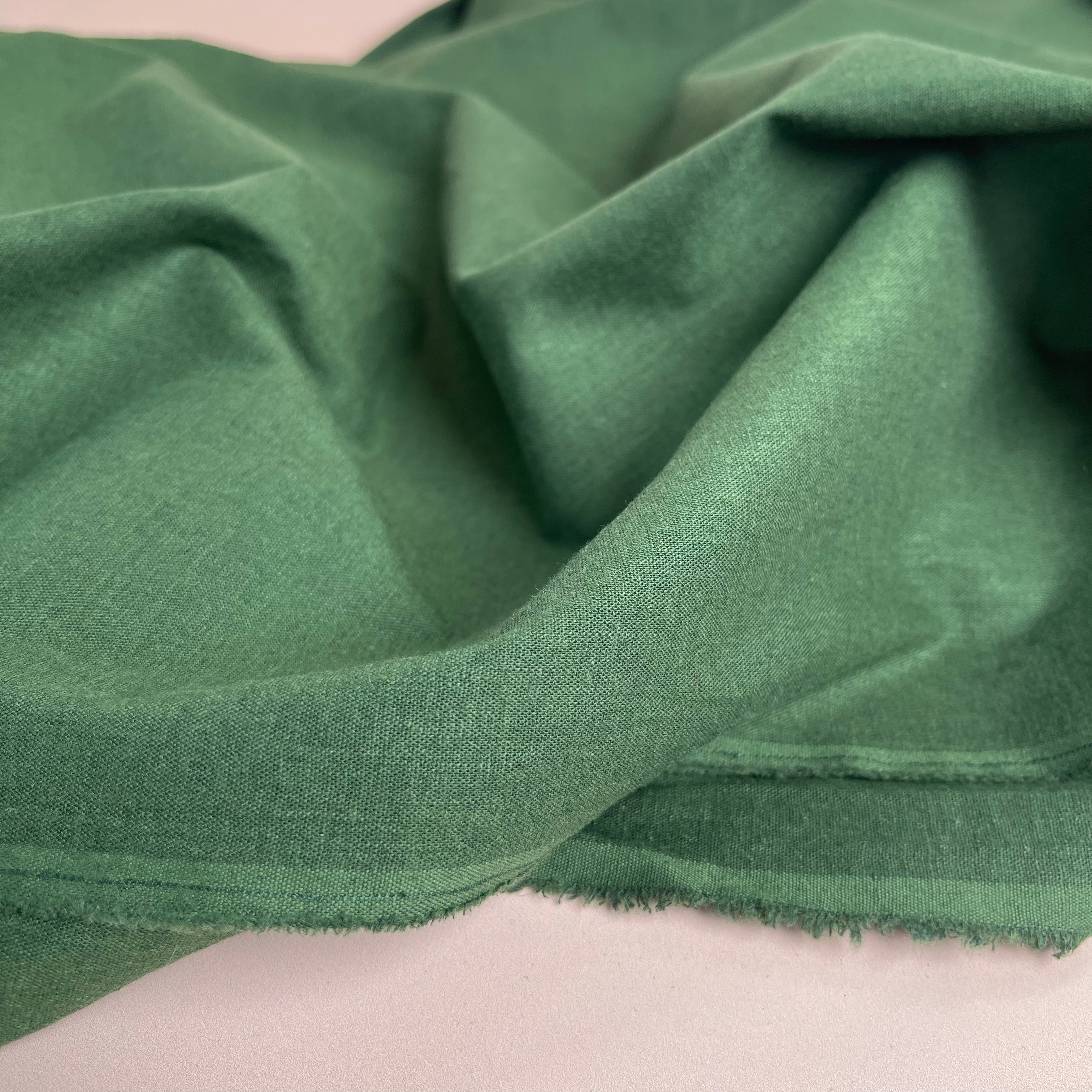 Sorona Linen in Mountain Green - New Eco Linen Blend Fabric