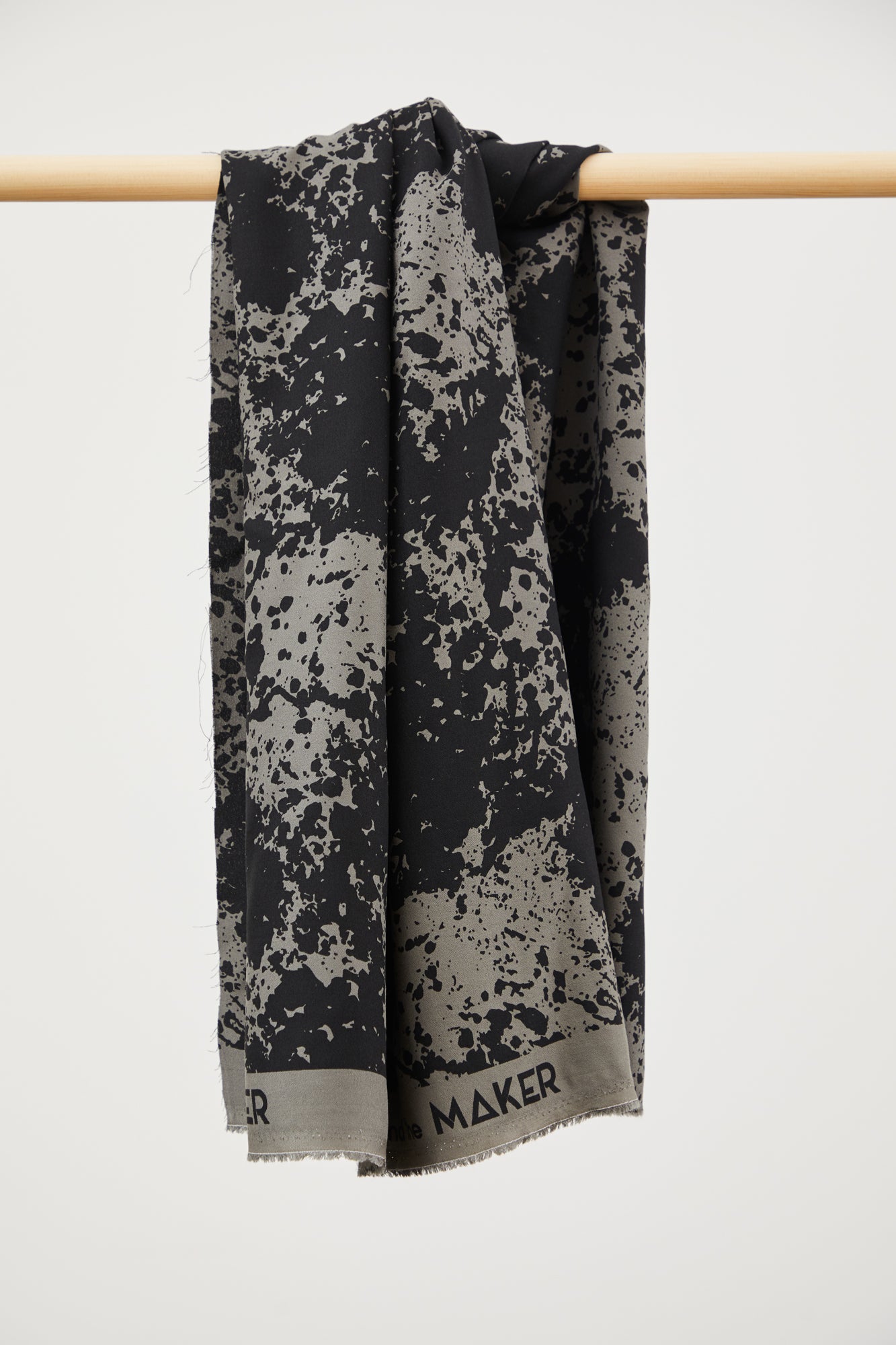 Mind The MAKER - Shadow Splash Calm Grey ECOVERO™ Leia Crepe Fabric