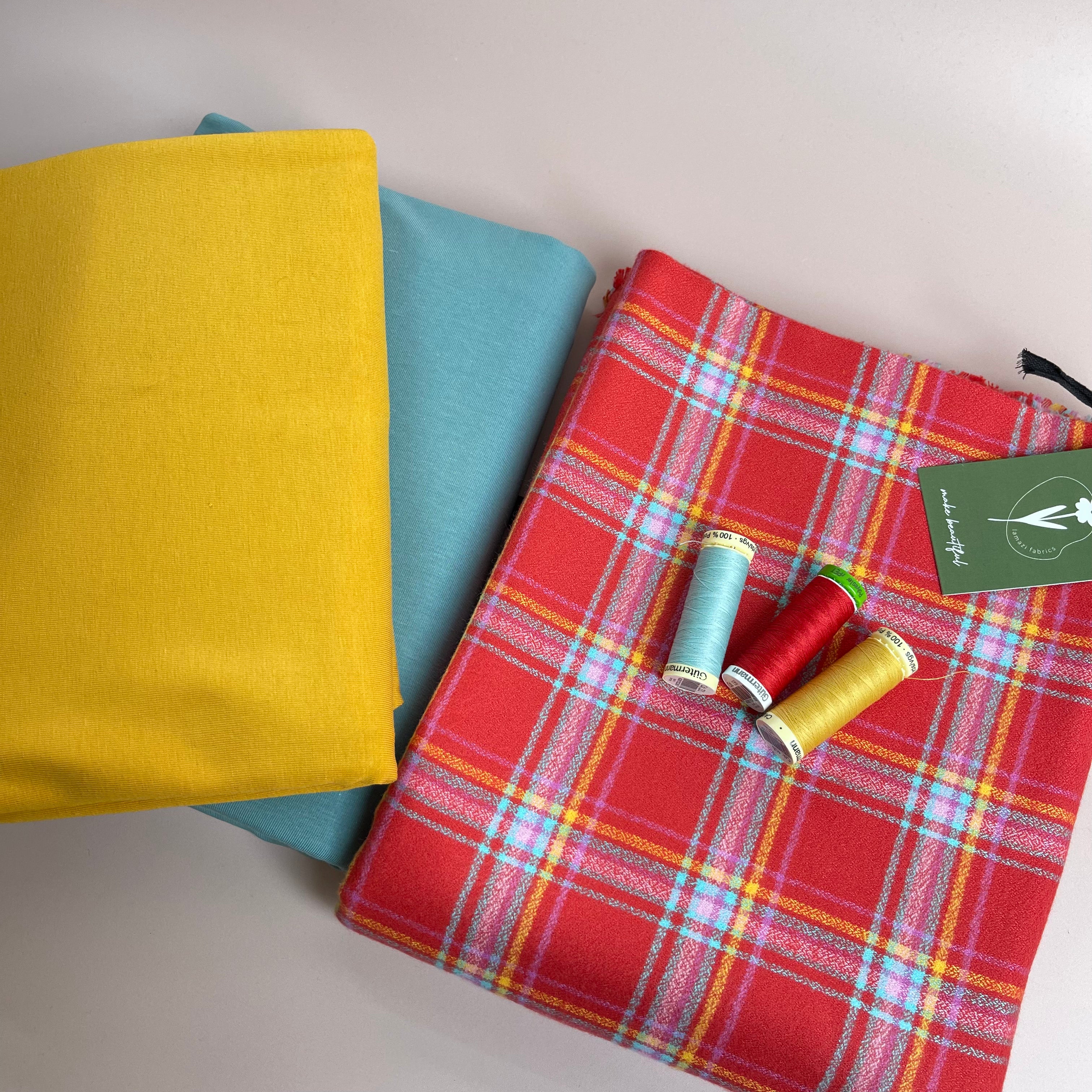 Limited Edition - Luxury Eco Pyjama Kit with Strawberry Red Cotton Flannel