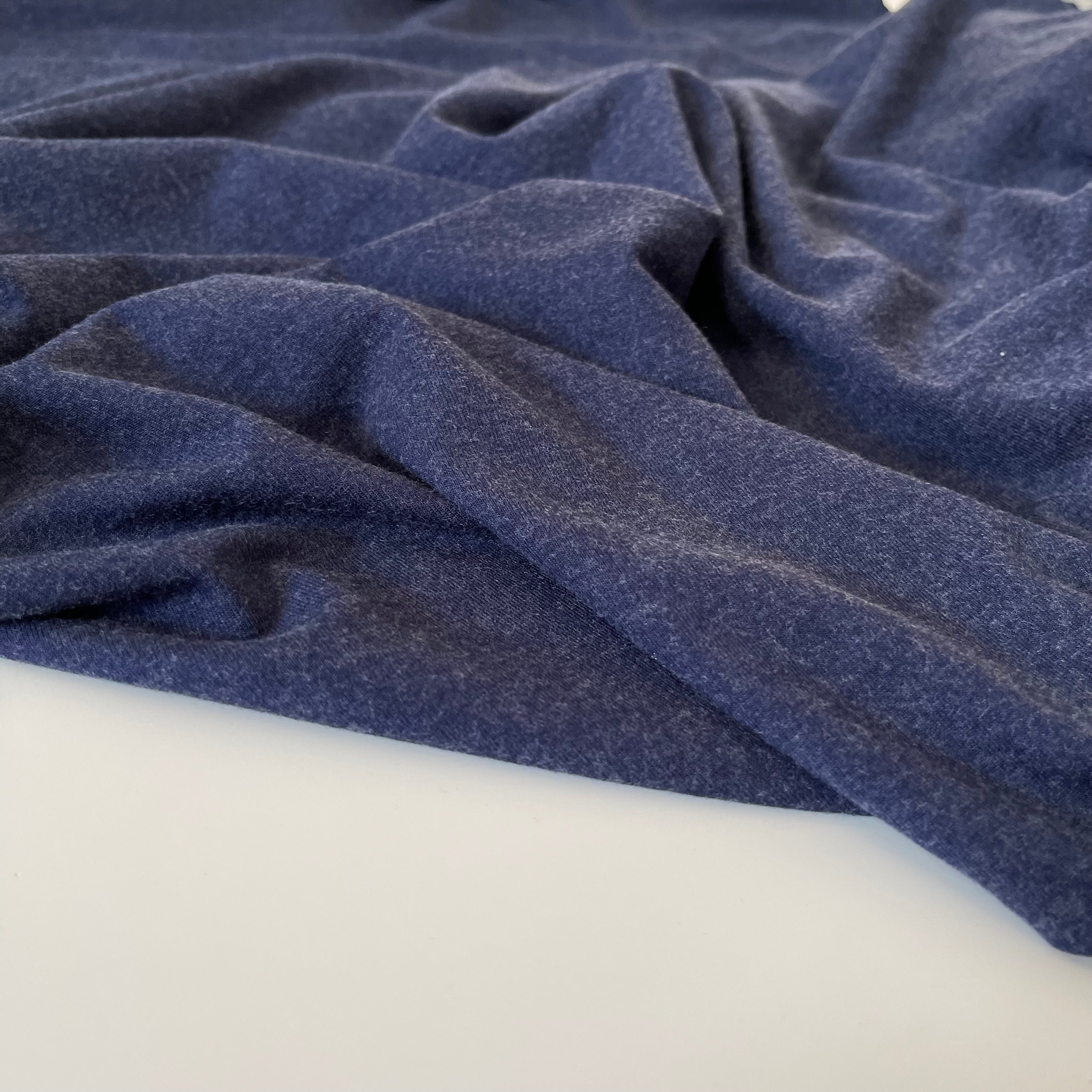 Allure Navy Soft Single Knit Fabric