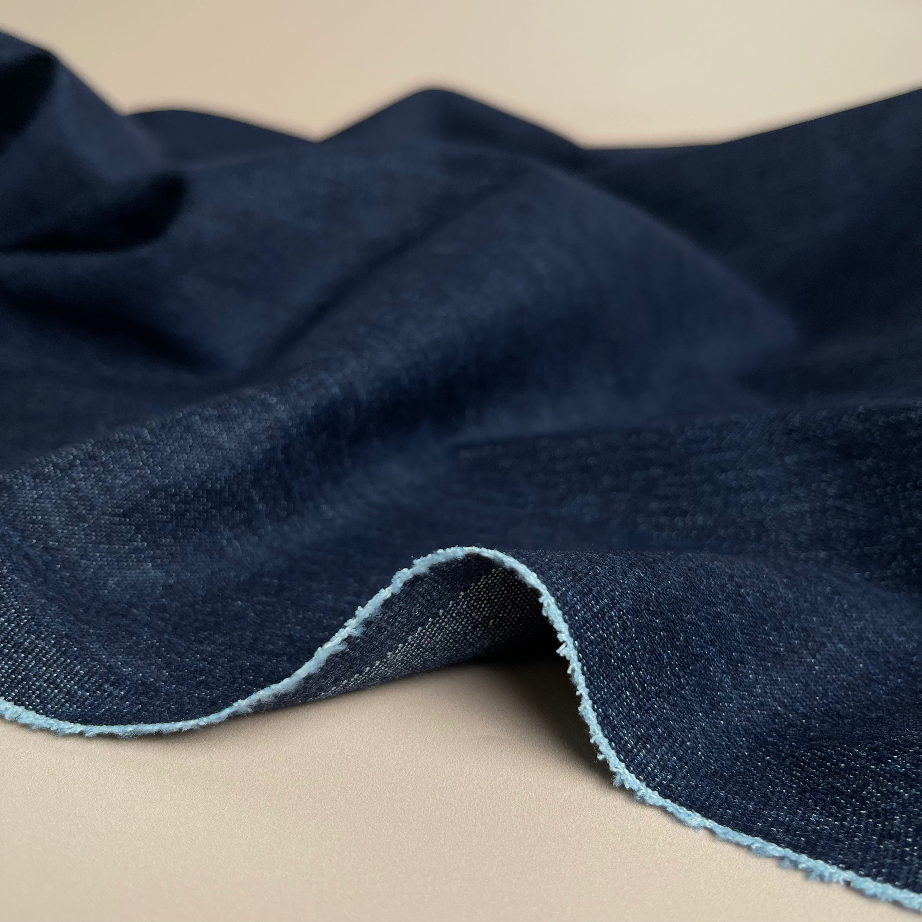 9oz Recycled Cotton Stretch Denim in Indigo