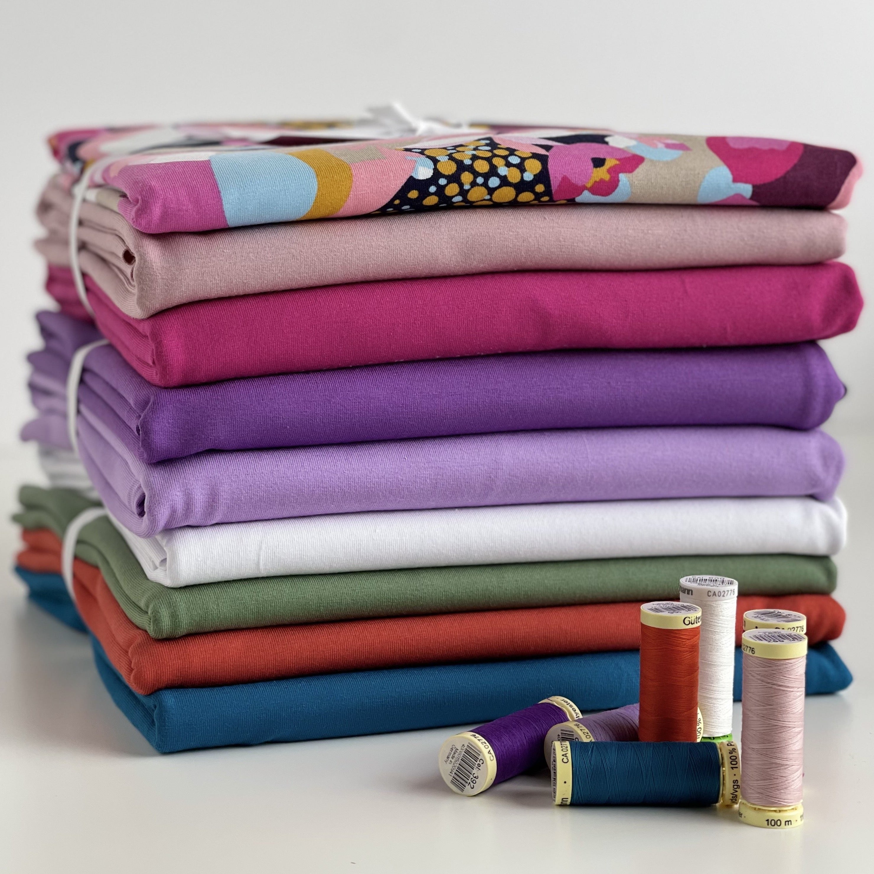 Colour Bundles - Lavender Field Essential Chic Cotton Jersey Fabrics