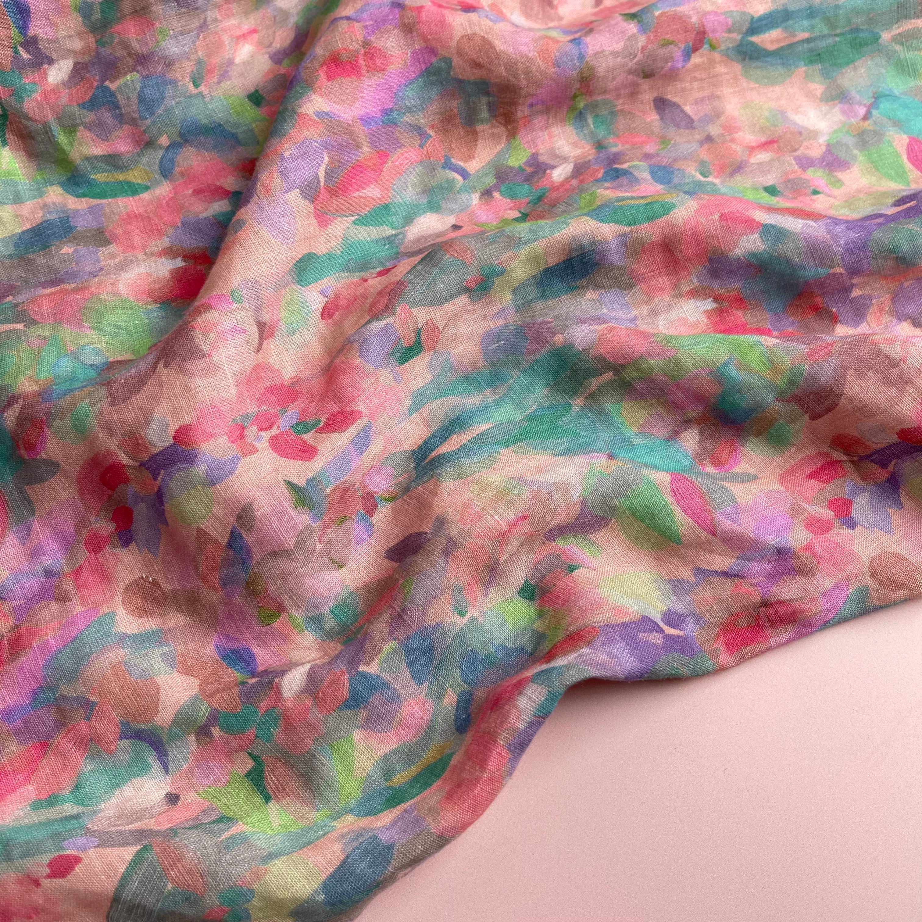 Summer Party - Lupine Petals Blush Pure Linen