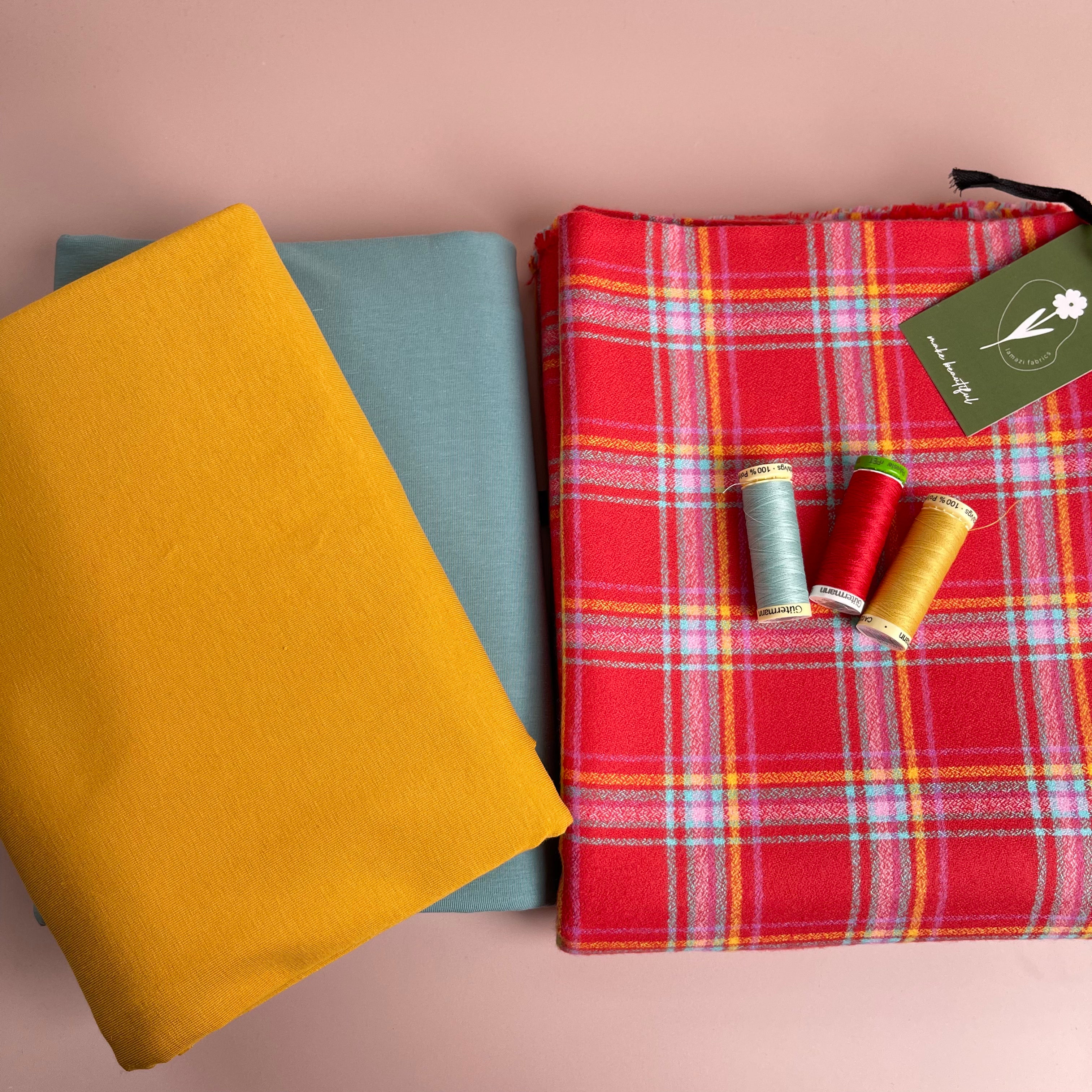 Limited Edition - Luxury Eco Pyjama Kit with Strawberry Red Cotton Flannel