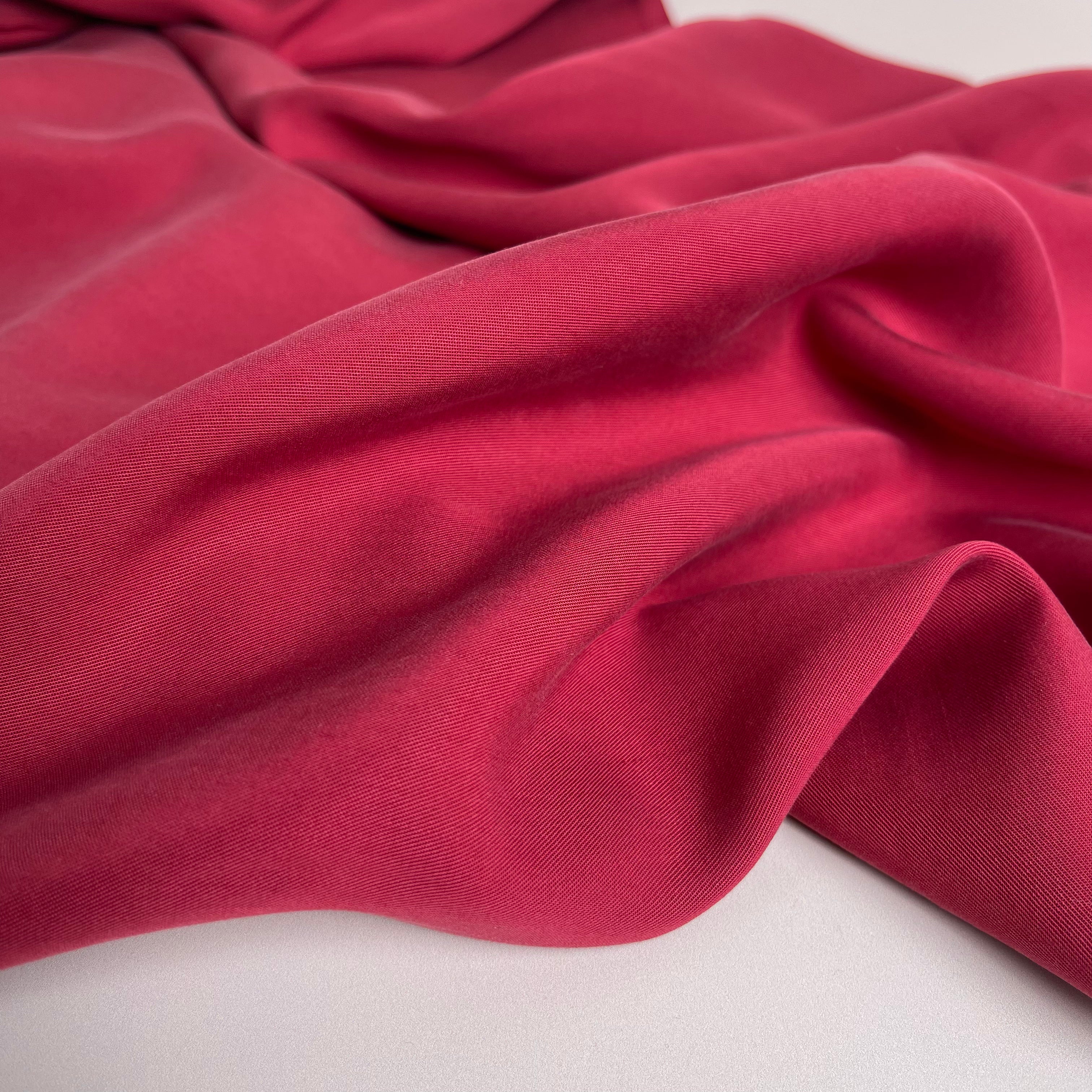 Lush Sandwashed Lyocell Twill in Red