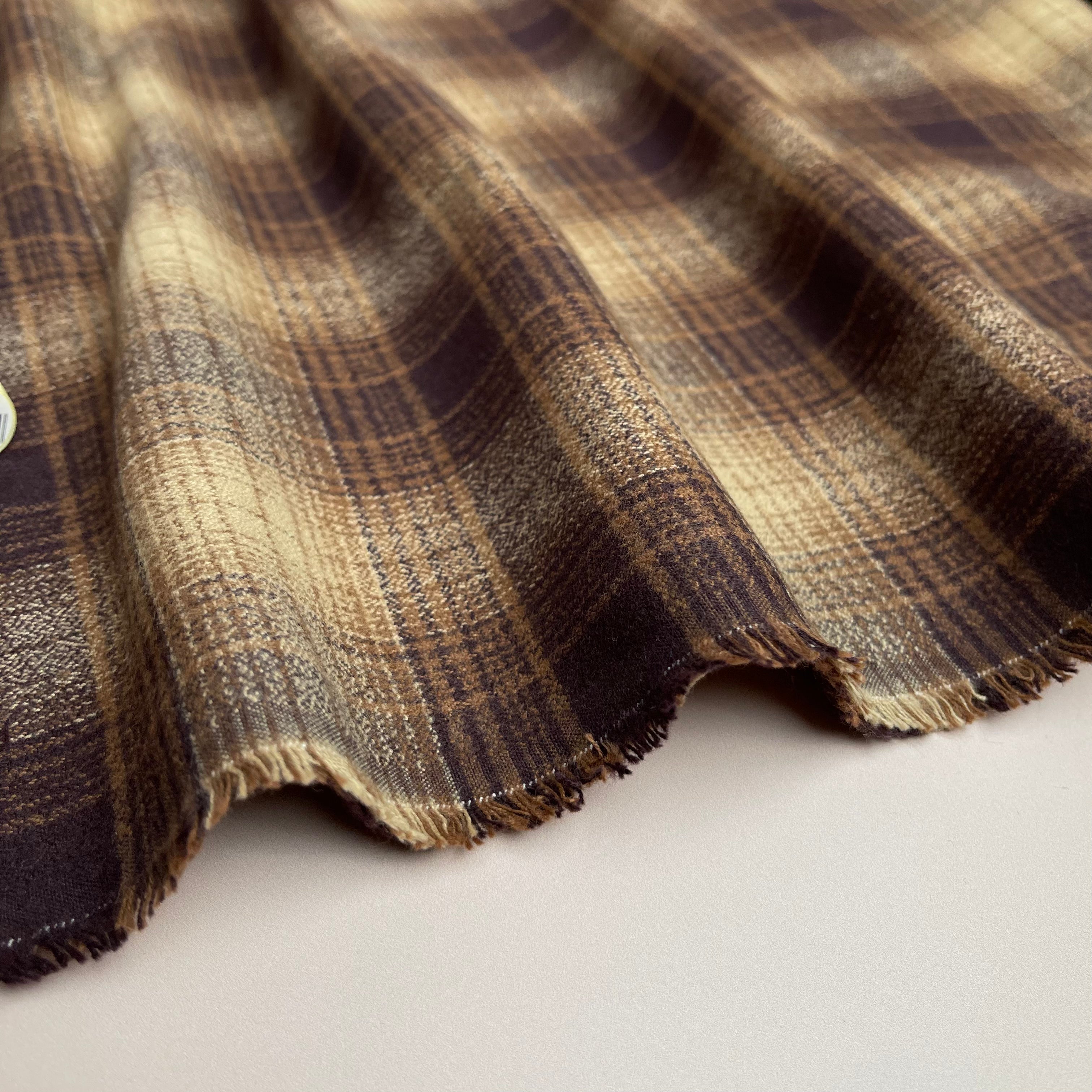 REMNANT 0.93 Metre - Espresso Mammoth Cotton Flannel