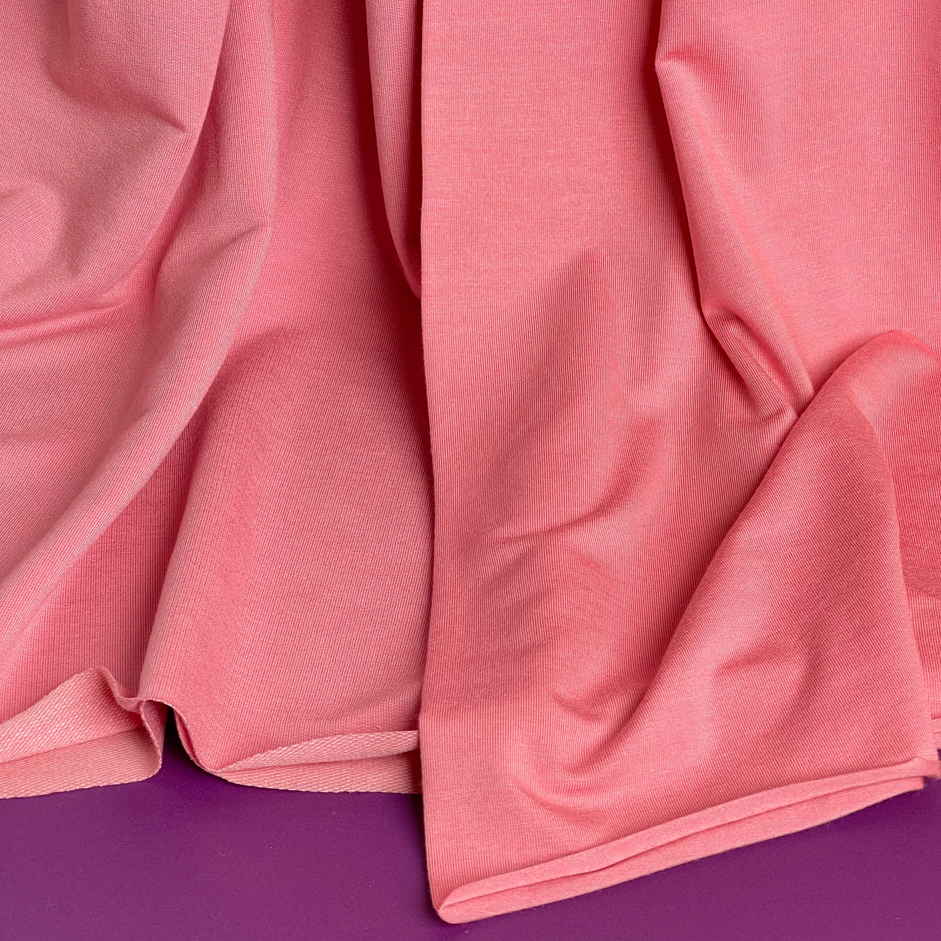 REMNANT 0.75 metre - Splendour Modal French Terry in Coral Pink
