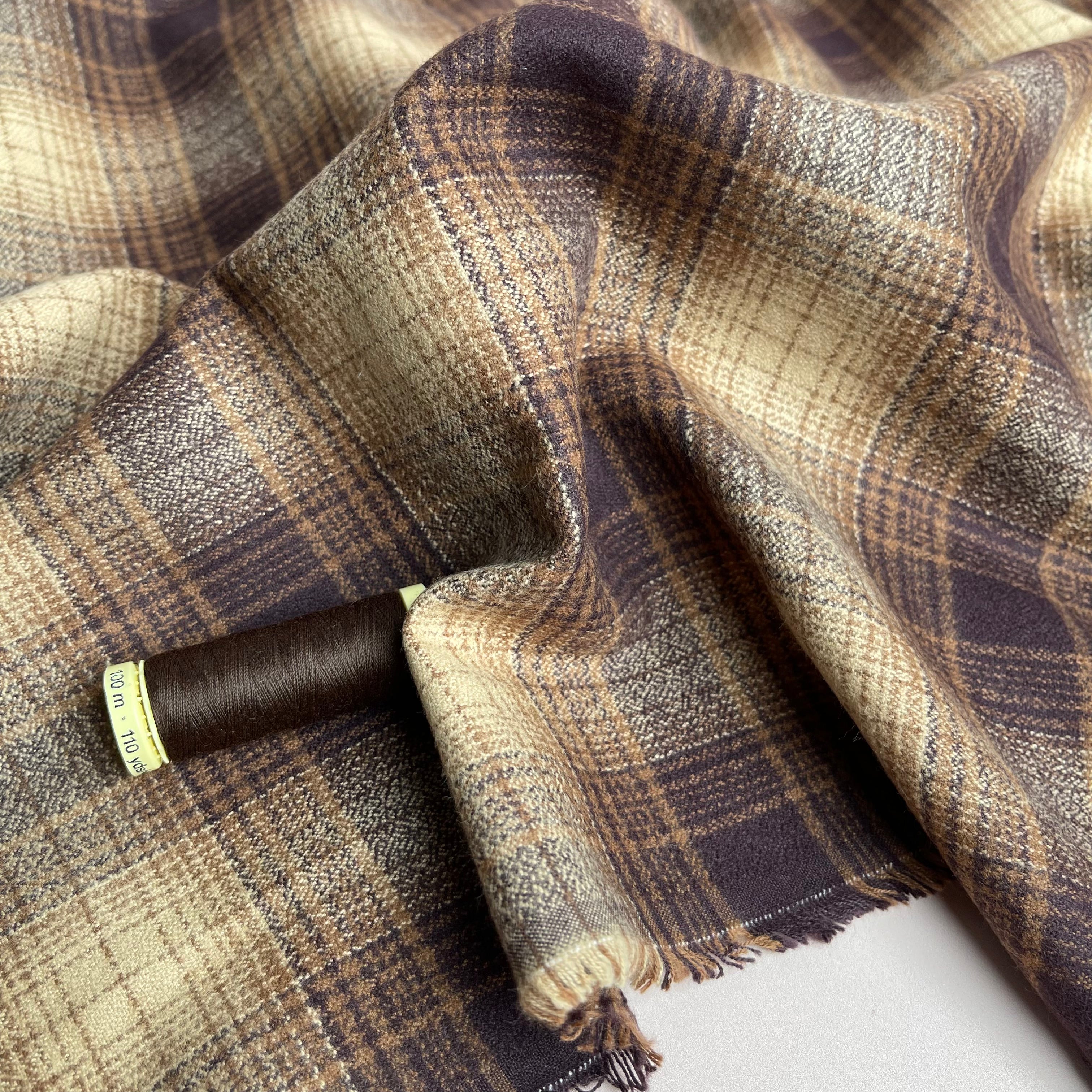 REMNANT 0.93 Metre - Espresso Mammoth Cotton Flannel