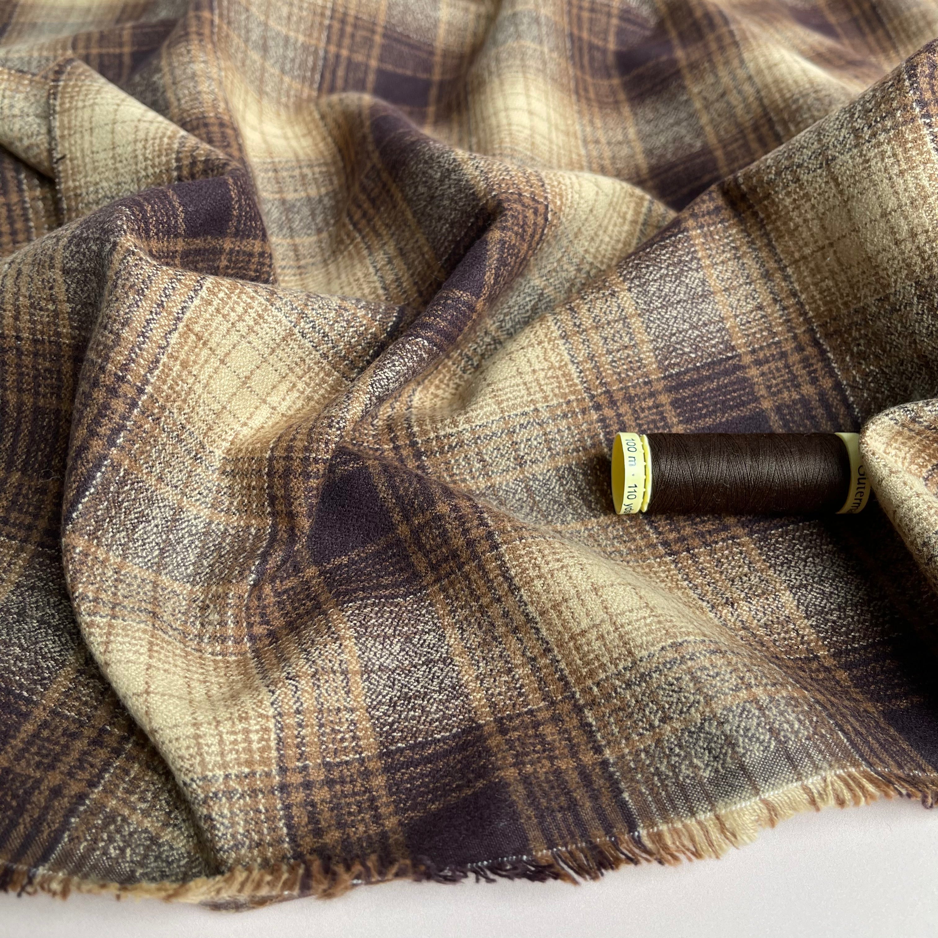 REMNANT 0.93 Metre - Espresso Mammoth Cotton Flannel