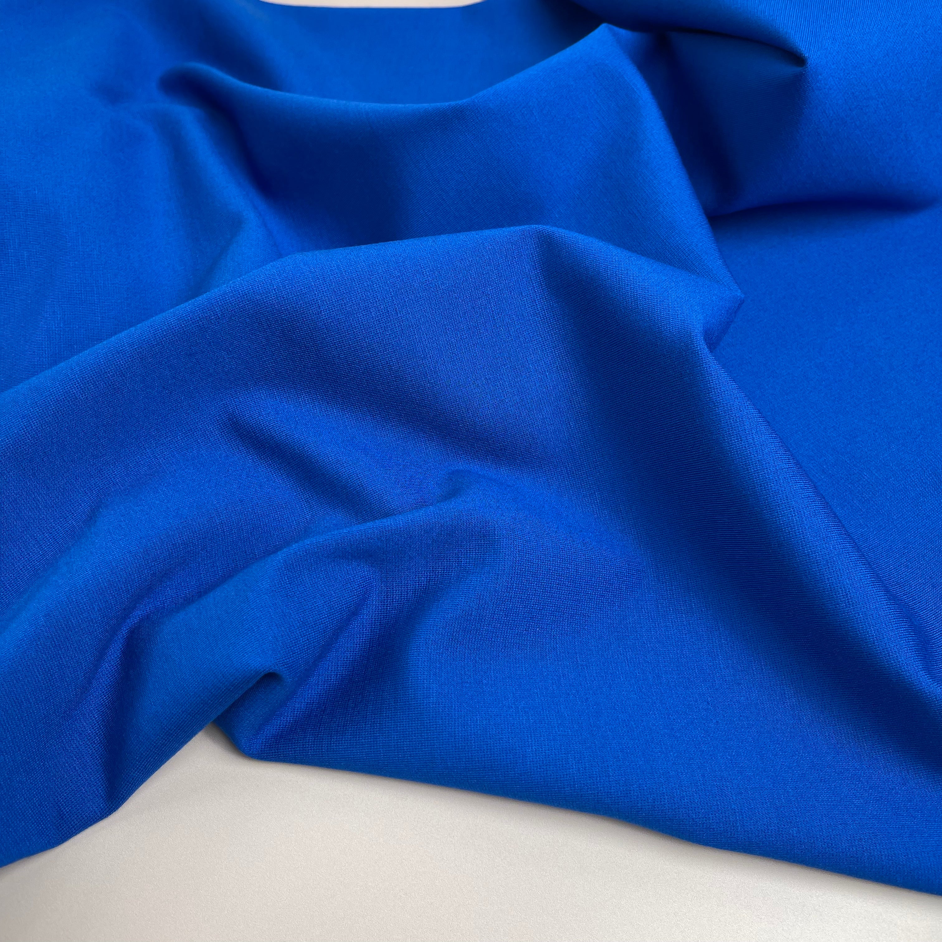 REMNANT 0.61 Metre - Royal Blue Viscose Ponte Roma Double Knit Fabric