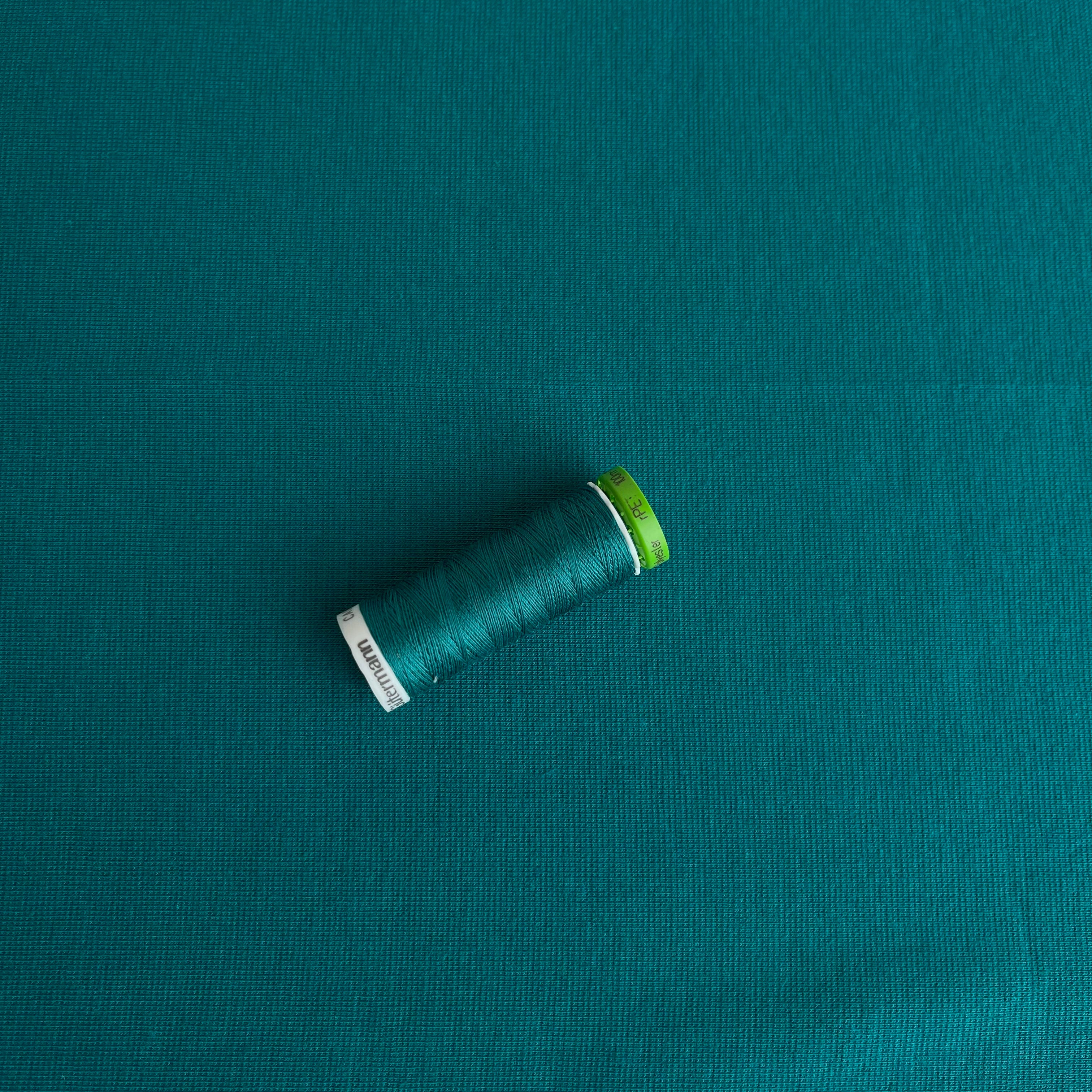 Teal Organic Tubular Cuff Ribbing