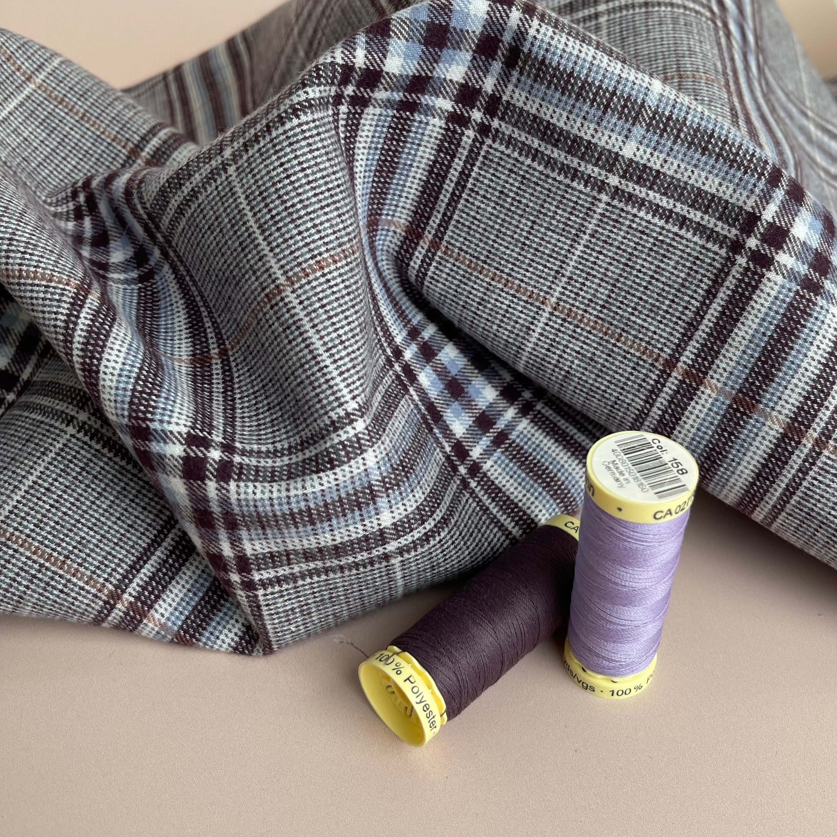 Highland Mauve Yarn Dyed Cotton Flannel