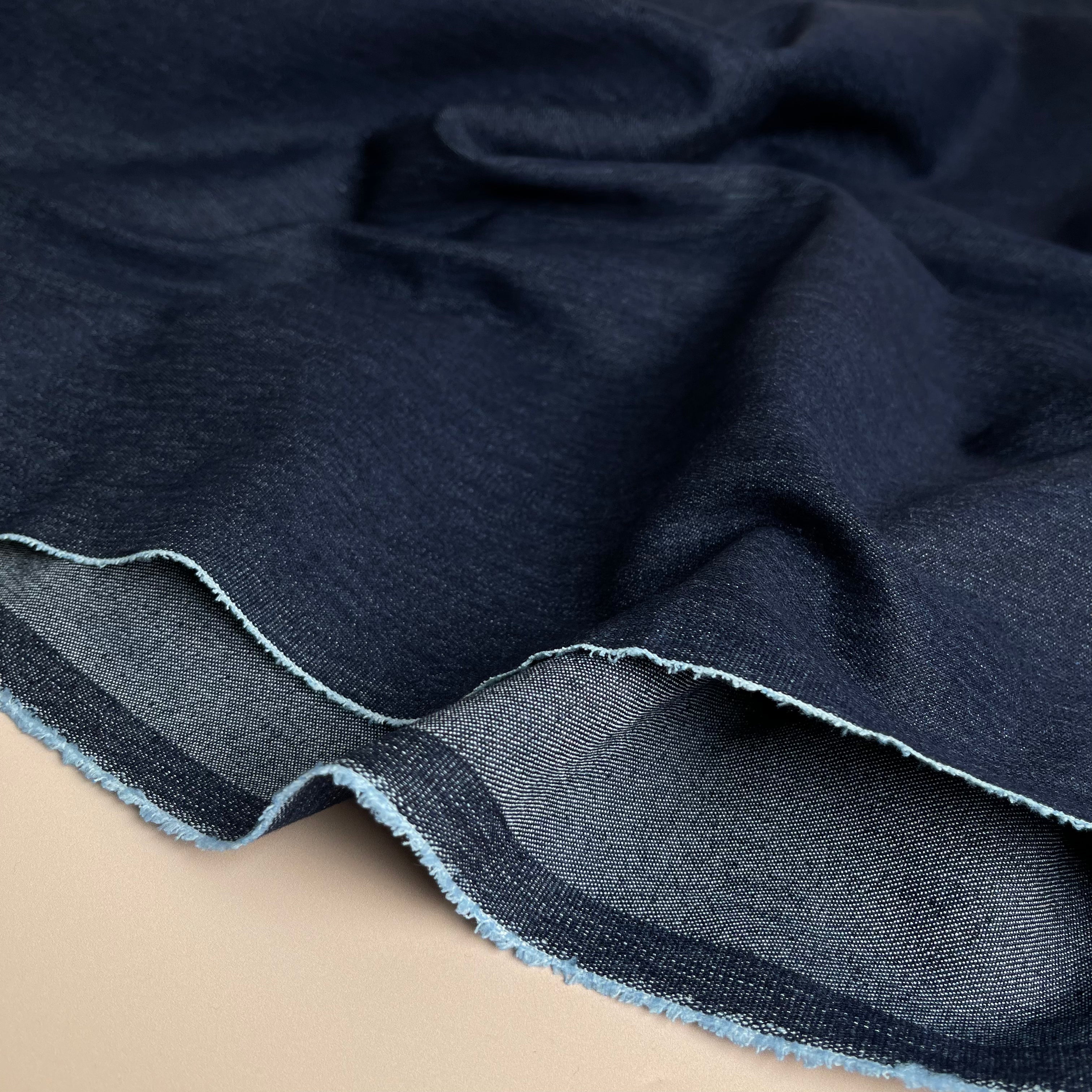 9oz Recycled Cotton Stretch Denim in Indigo